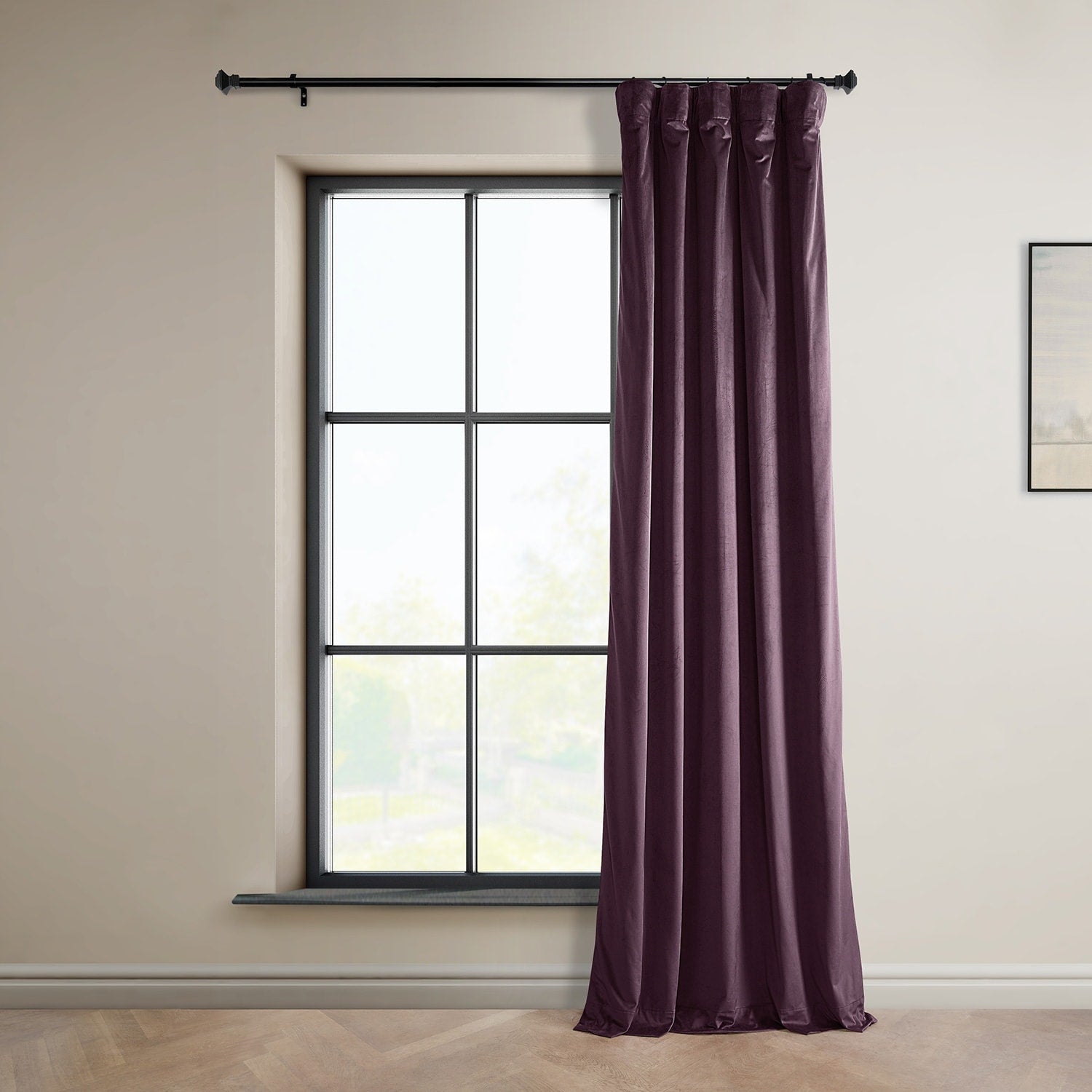 Exclusive Fabrics Plush Velvet Room Darkening Curtain (1 Panel)