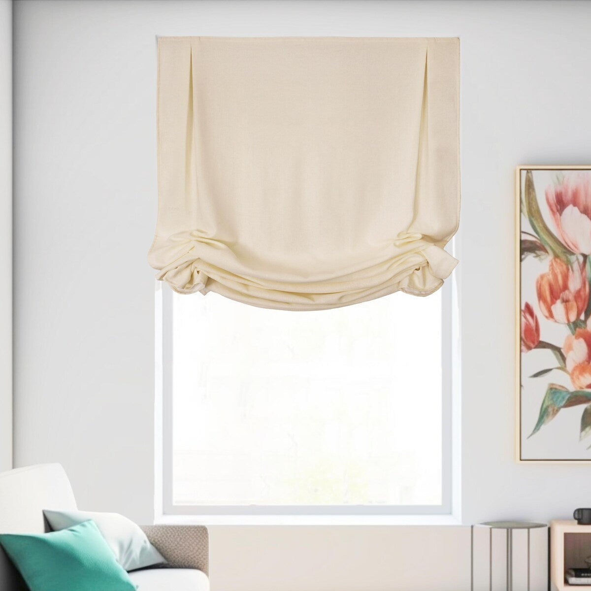 CHICOLOGY Cordless Roman Shades, Relaxed Window Blinds