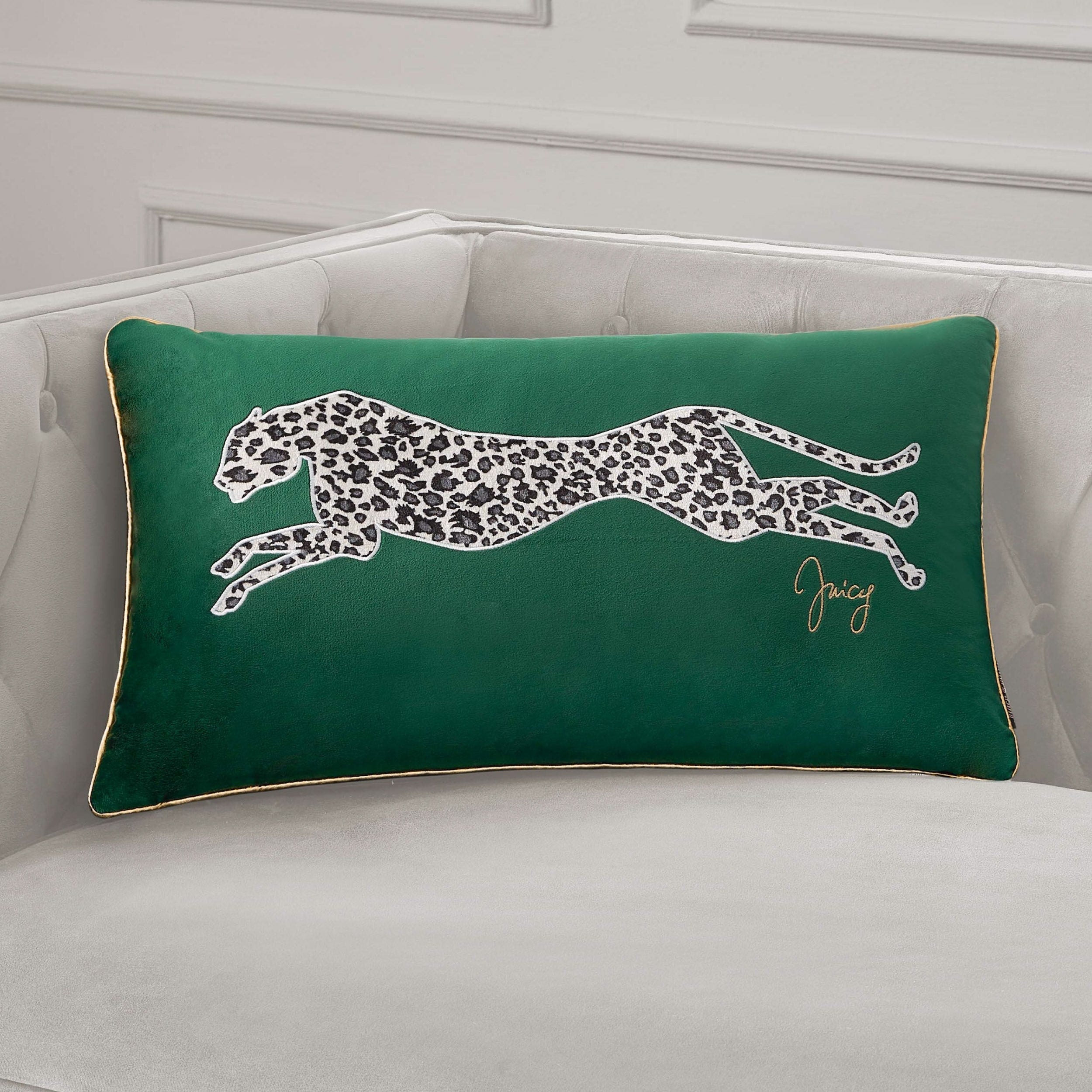 Juicy Couture Velvet Cheetah Pillow 14 x 24