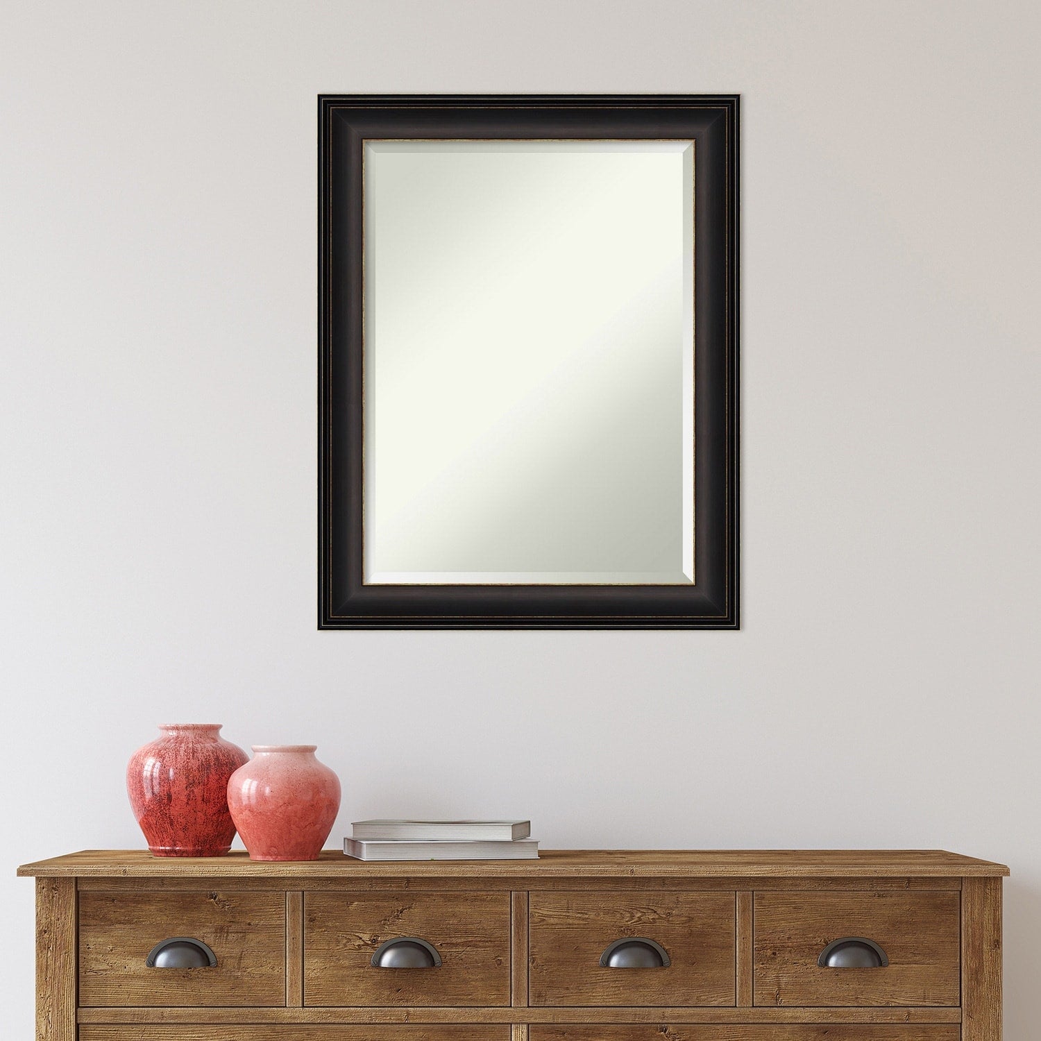 Beveled Bathroom Wall Mirror - Trio Oil Rubbed Bronze Frame - Trio Oil Rubbed Bronze