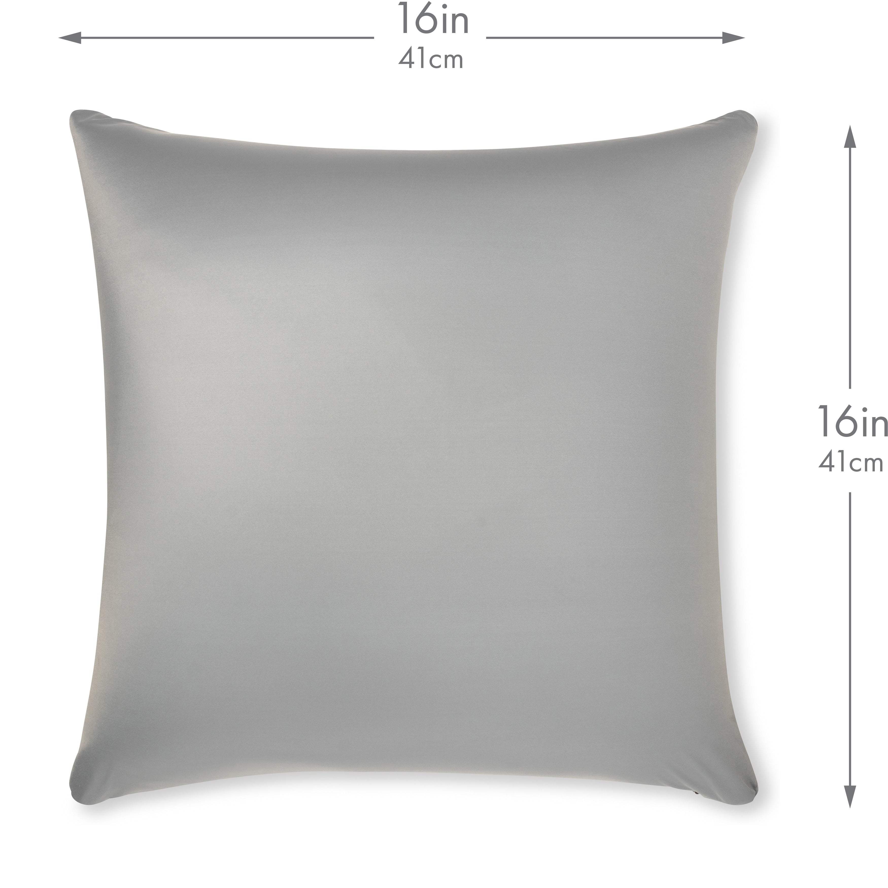 Throw Pillow Cozy Soft Microbead Light Grey: 1 Pc