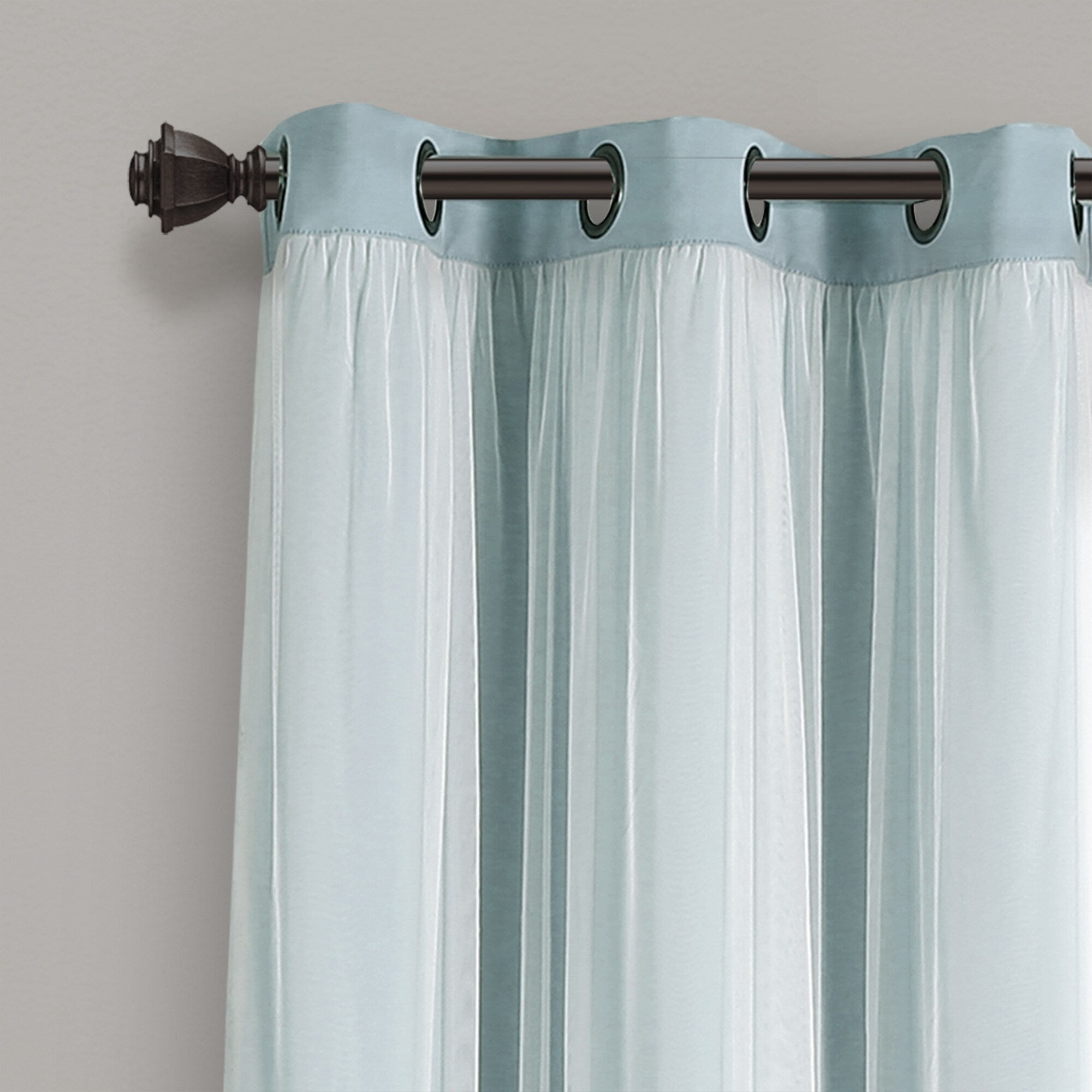 Lush Decor Grommet Sheer Panel Pair with Insulated Blackout Lining