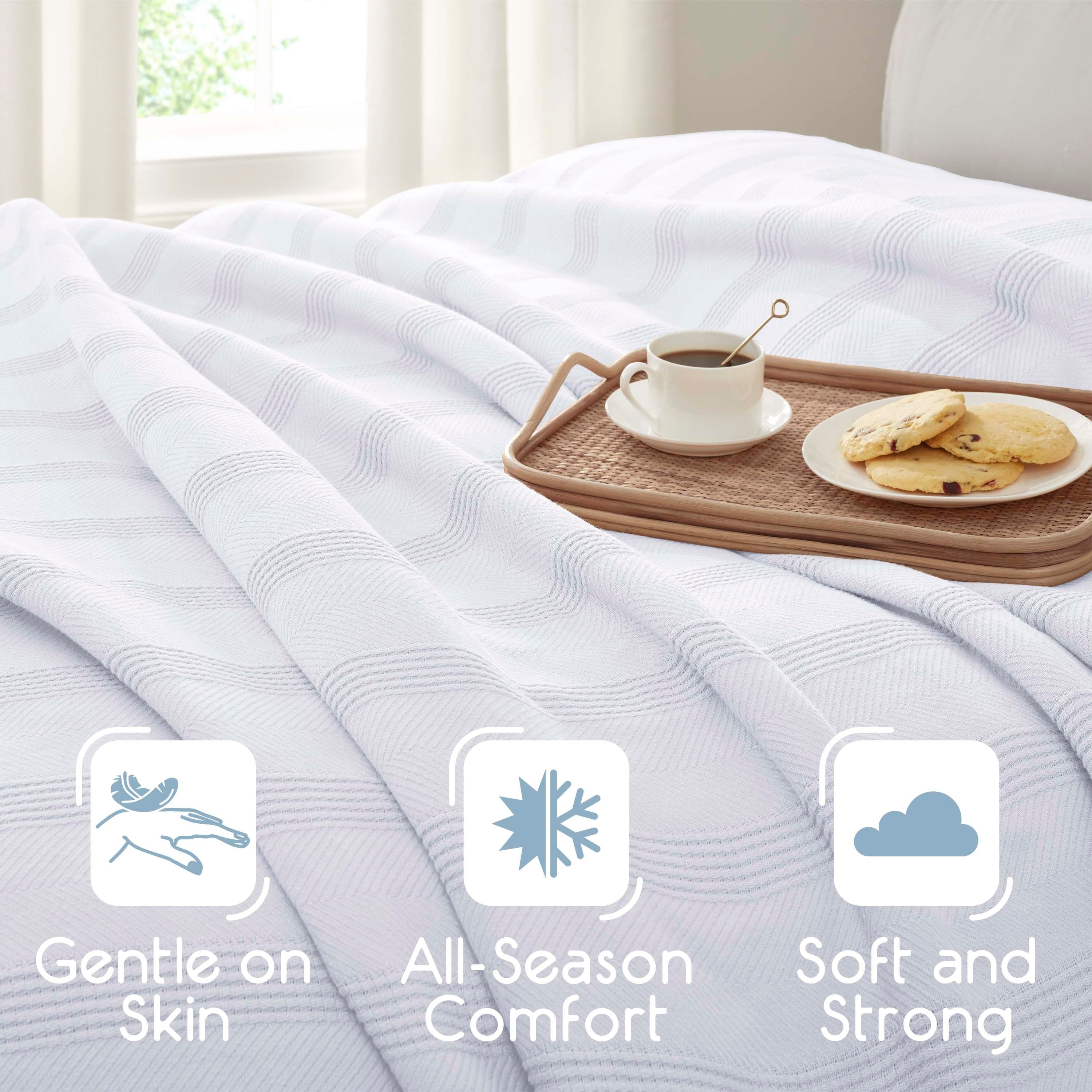 Vellux Cotton - Soft Lightweight Breathable All Season Blanket