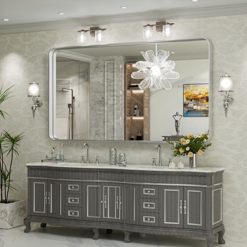 TokeShimi Modern Metal Frame Bathroom Vanity Wall Mirror