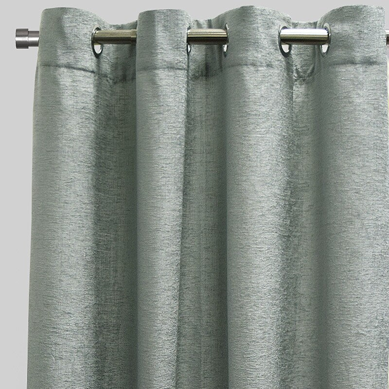 Rodeo Home Grommet Top Throne Chenille Curtain Panels (Set of 2)