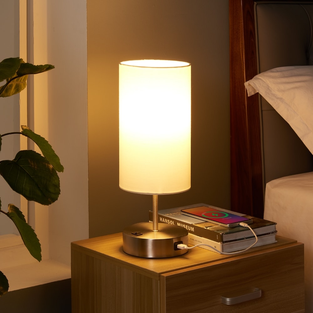 Lennox Metal Table Lamps with USB - Set of 2