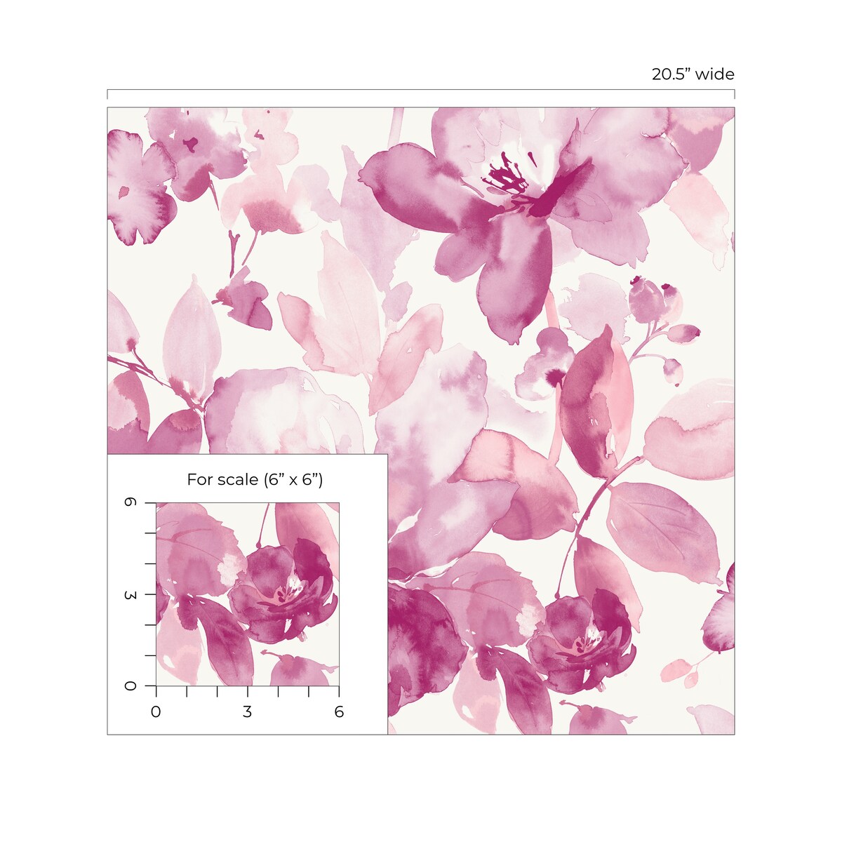 NextWall Watercolor Flower Peel and Stick Wallpaper