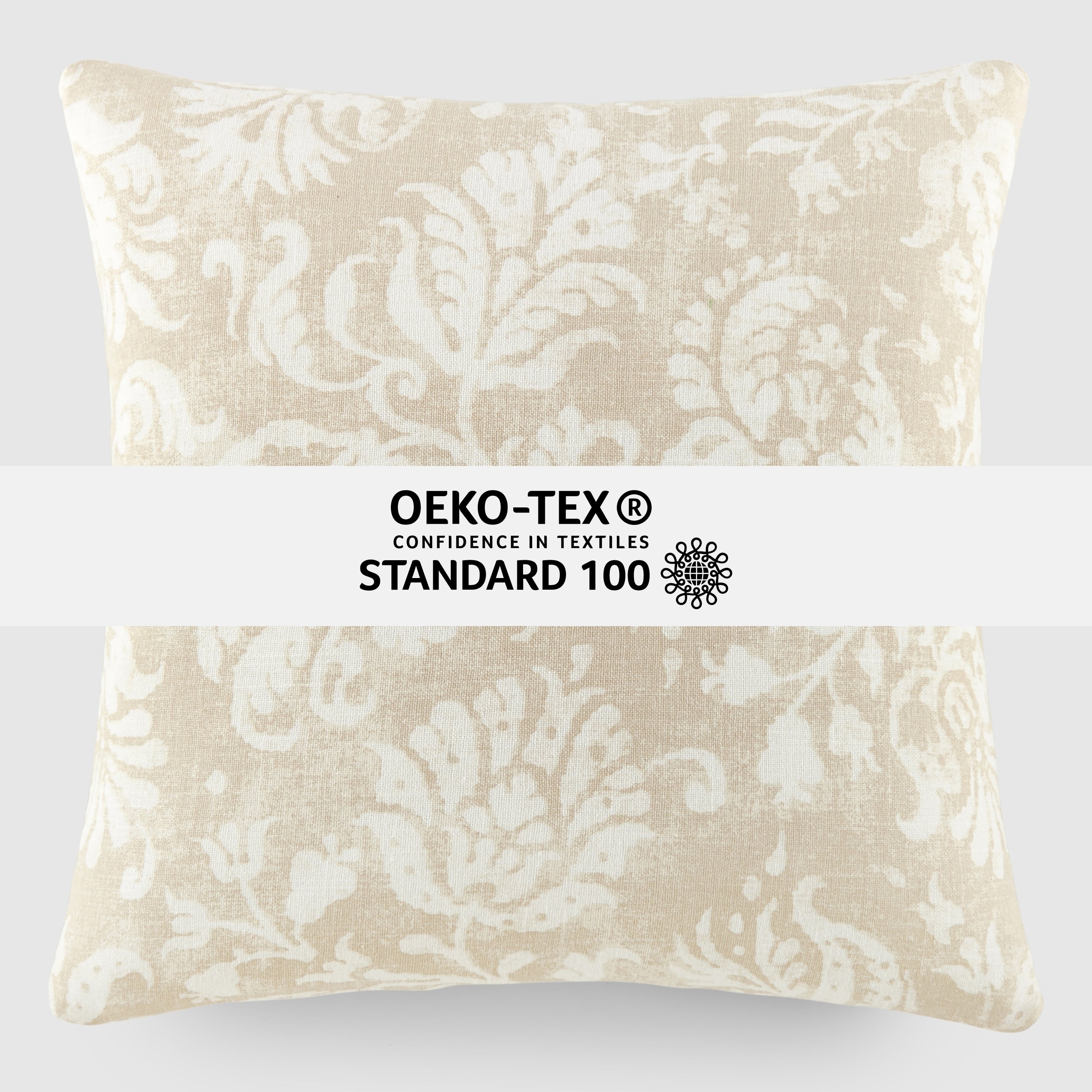 Elegant Patterns Cotton Decor Throw Pillow in Distressed Floral