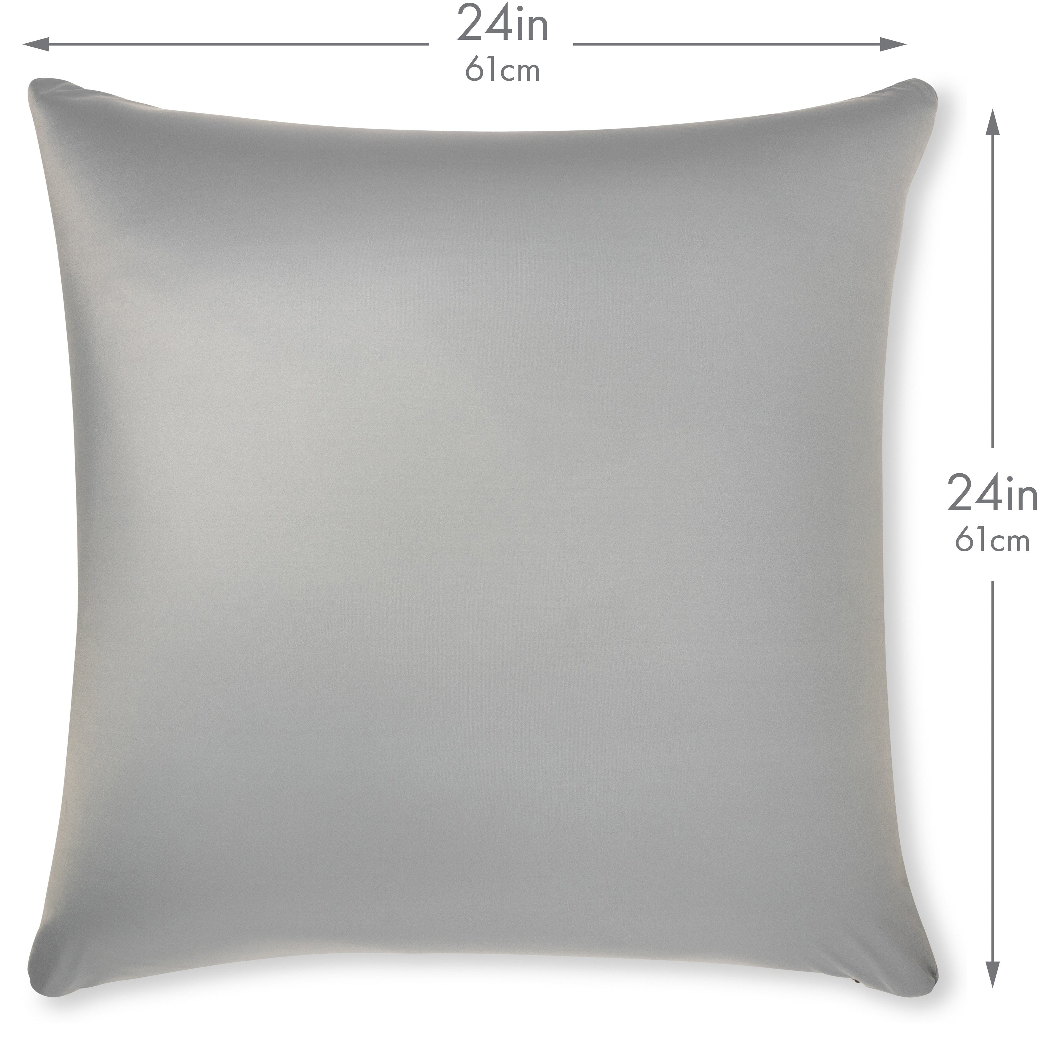 Throw Pillow Cozy Soft Microbead Light Grey: 1 Pc