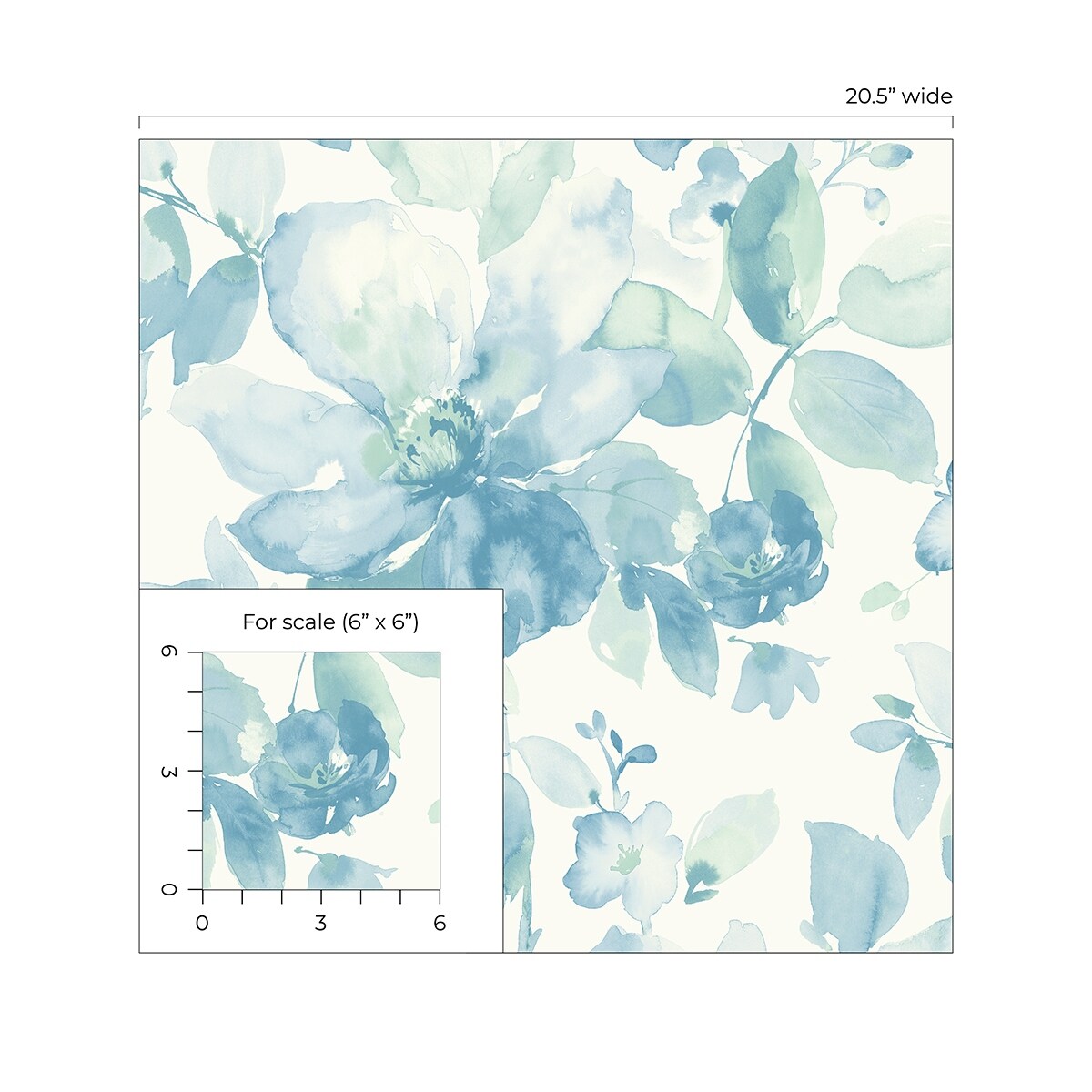 NextWall Watercolor Flower Peel and Stick Wallpaper