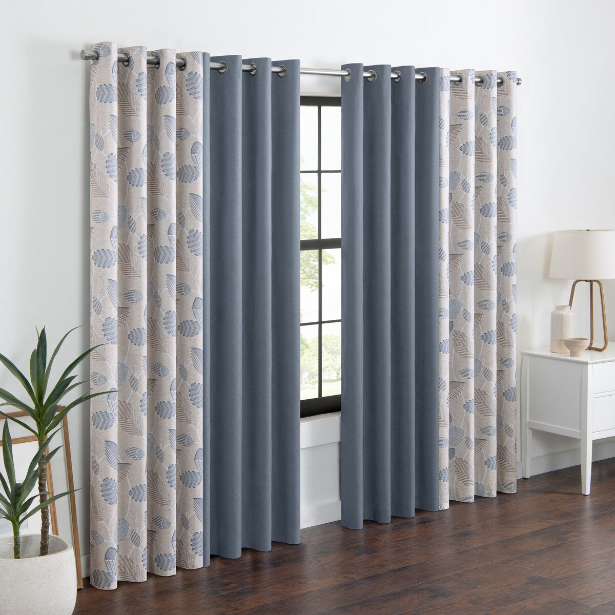 Eclipse Blackout Curtains, Larissa Solid Grommet Curtains