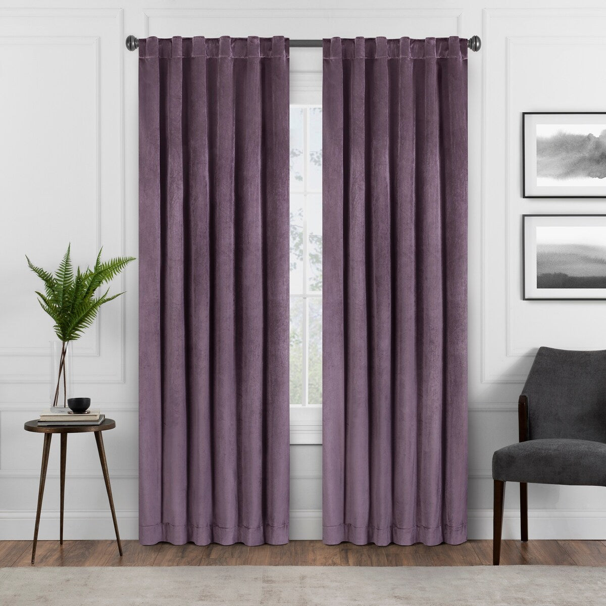 Eclipse Harper Velvet Absolute Zero Blackout Window Panel