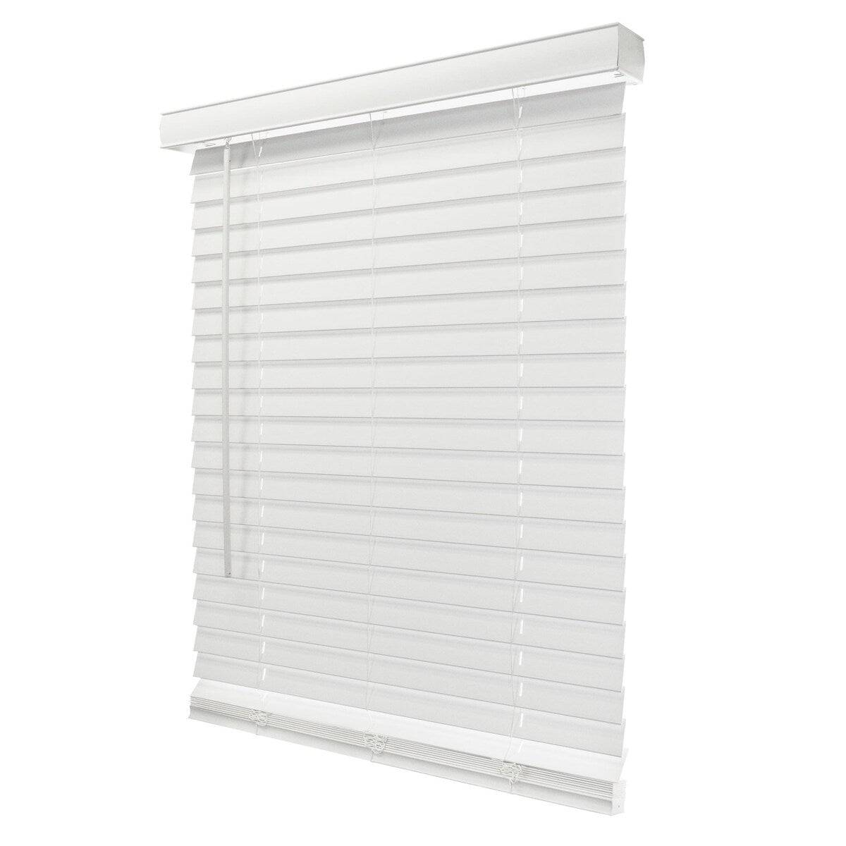 Chicology Basic White Cordless Faux Wood Blinds