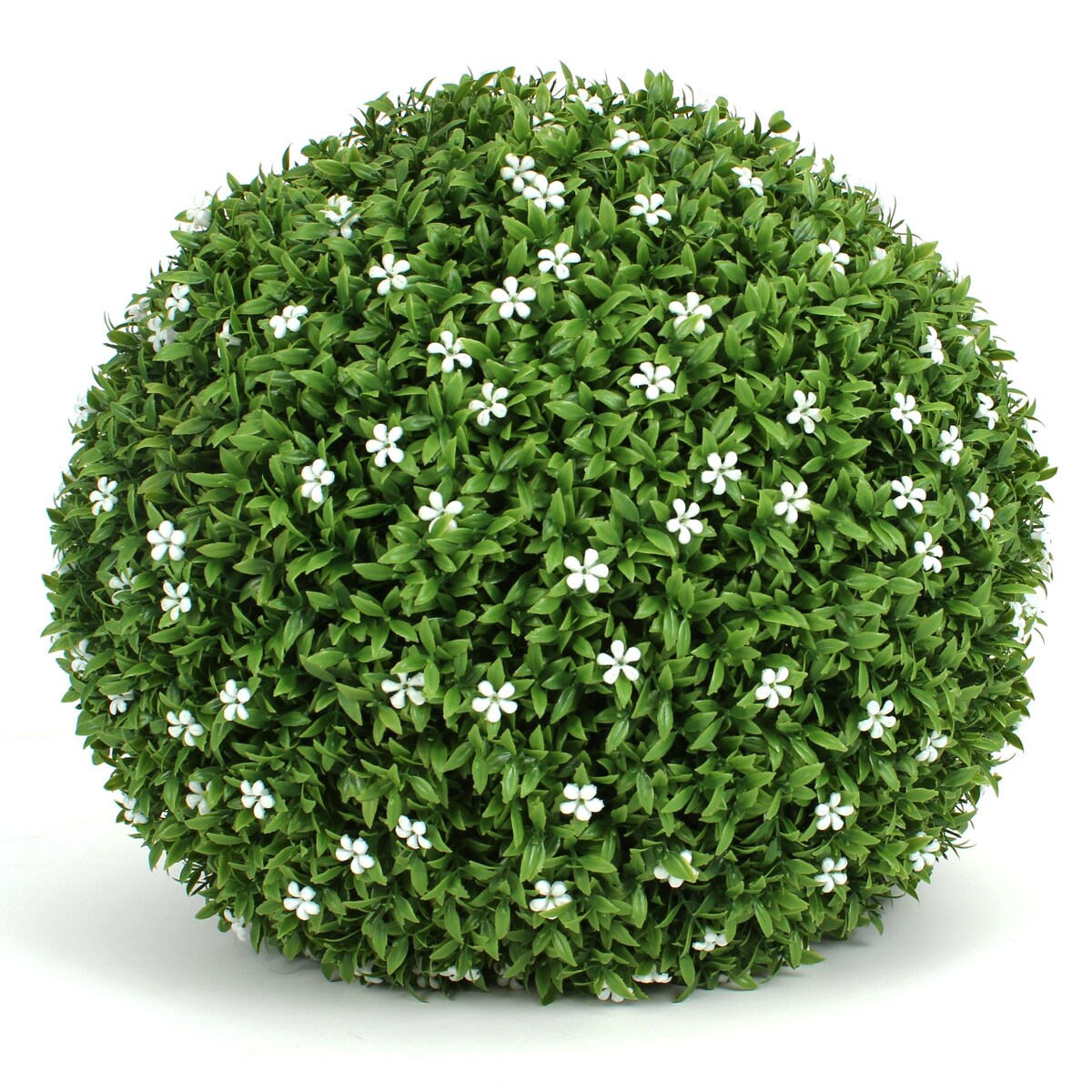 White Flower Grass Topiary Ball