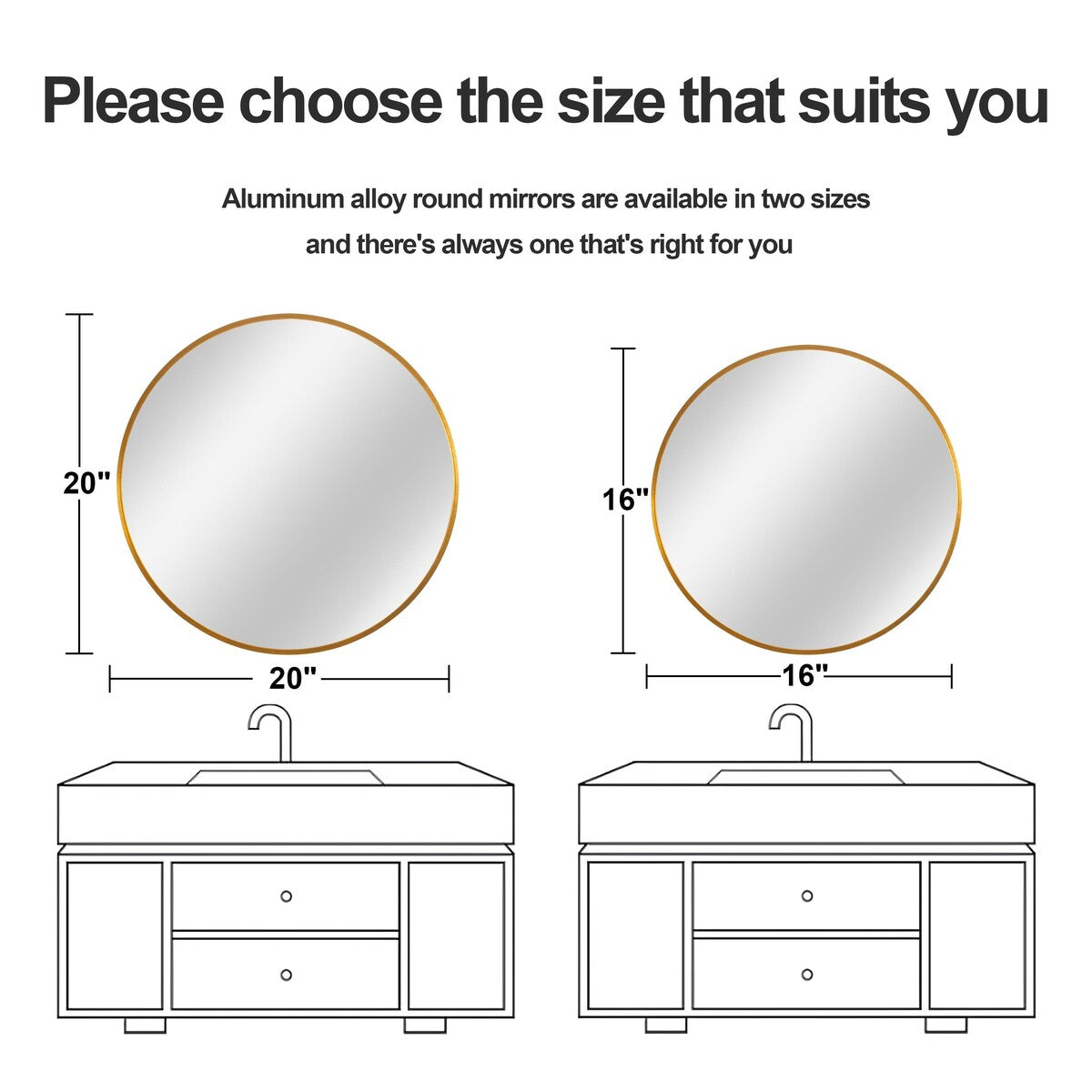 Round Mirror Wall Decor Round Mirror Bathroom Metal Frame