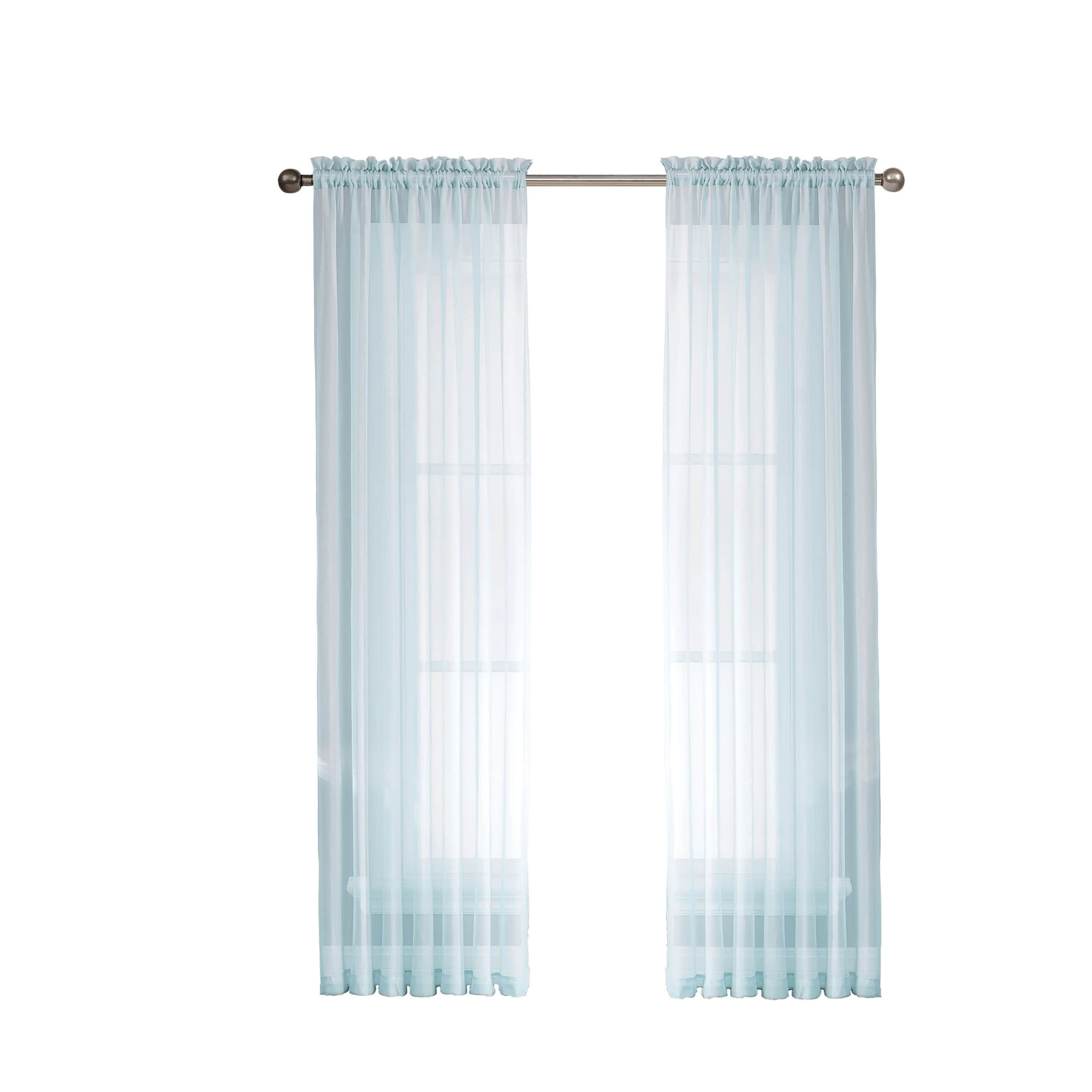 Window Elements Diamond Sheer Voile Extra Wide, 56 Inch Wide. Rod Pocket Curtain Panel