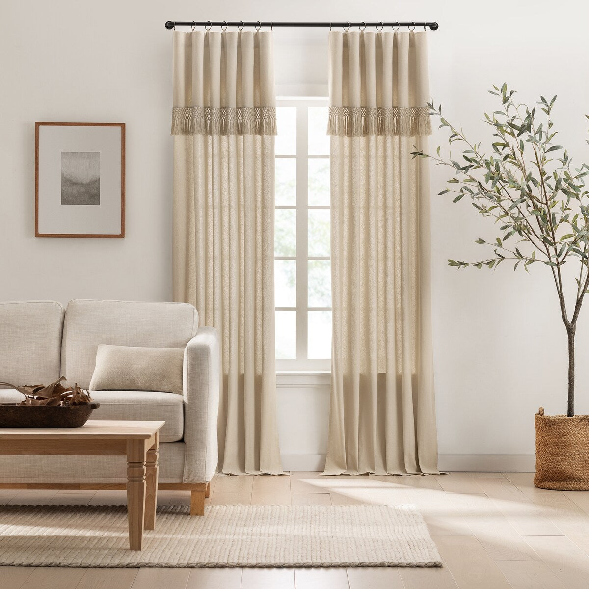 Mercantile Lucinda Light Filtering Ringed Window Curtain Panel