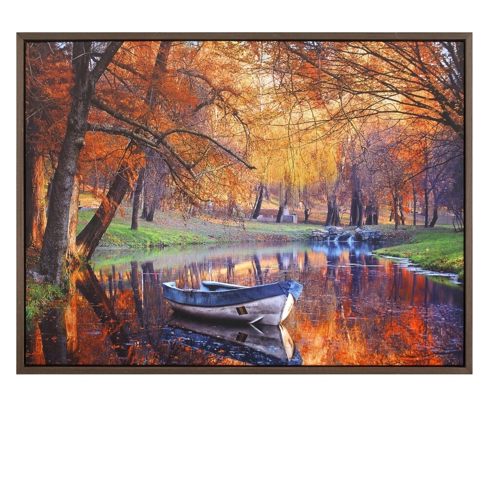 Riverside Multicolor Horizontal Canvas Print - Multi-color