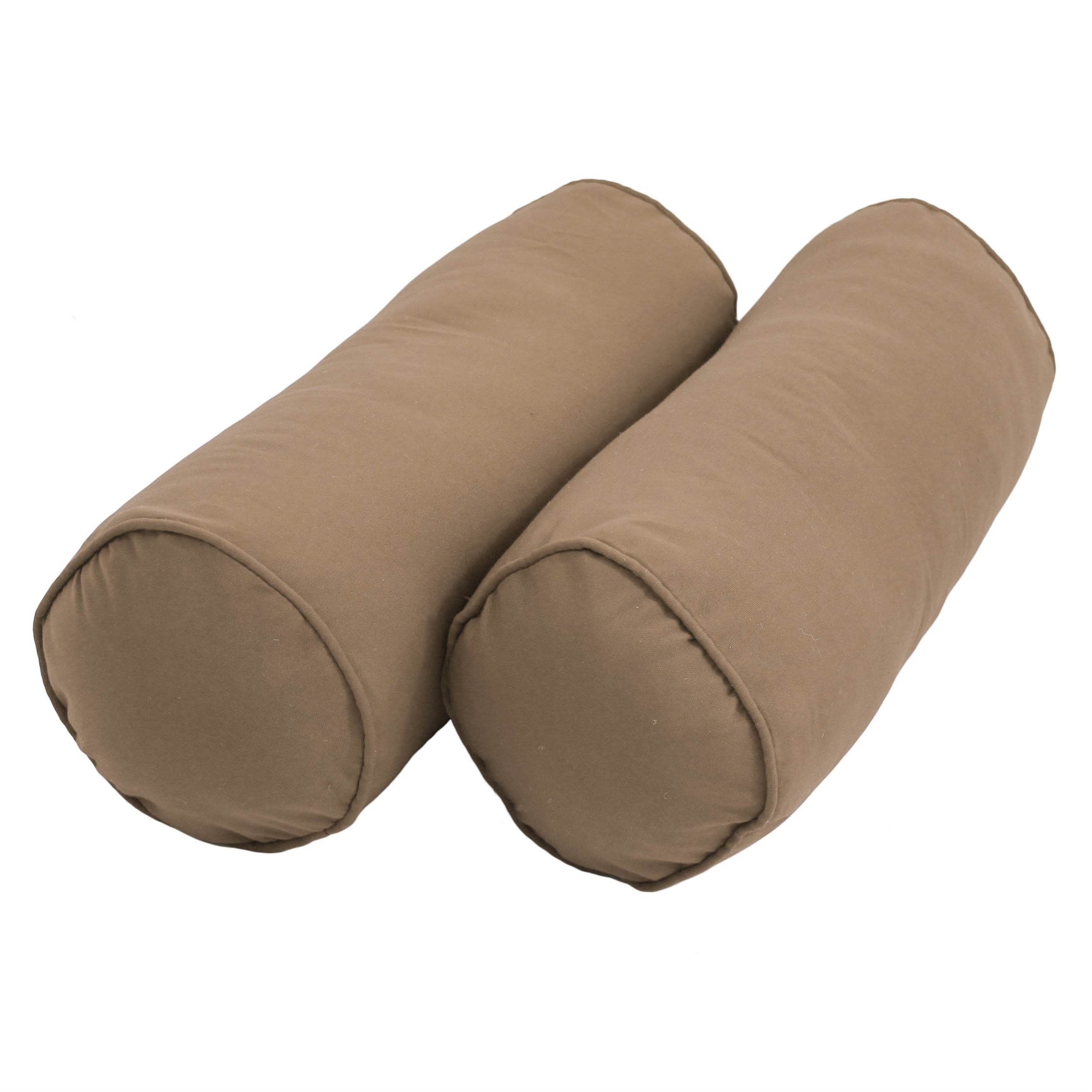 20-inch by 8-inch Twill Bolster Pillows (Set of 2)