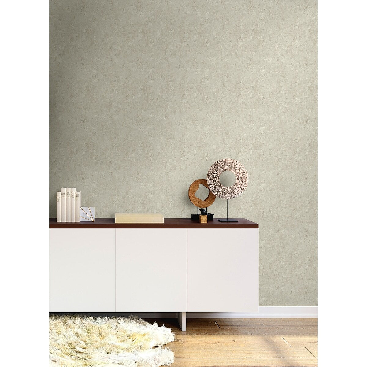 Seabrook Designs Sharla Faux Unpasted Wallpaper