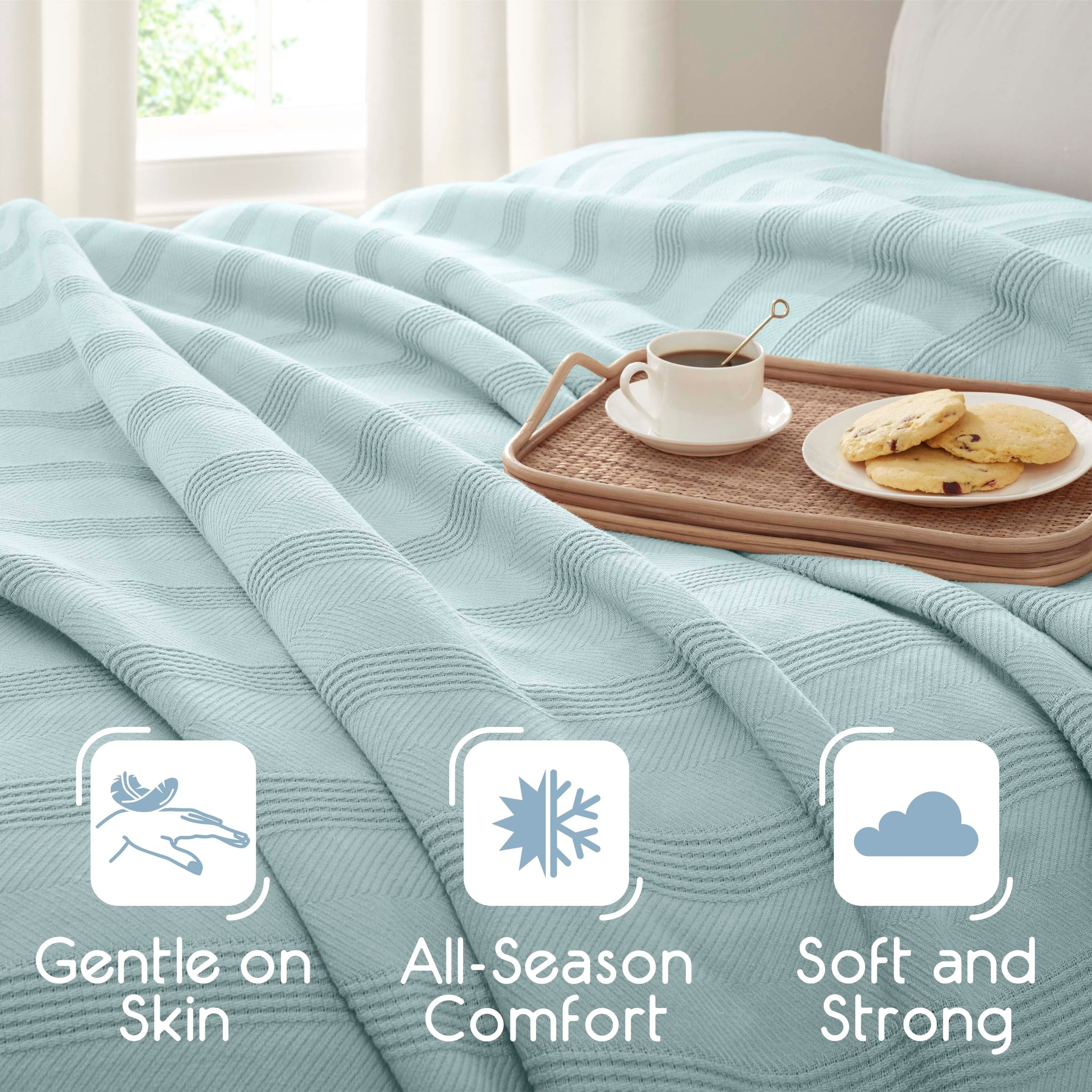 Vellux Cotton - Soft Lightweight Breathable All Season Blanket