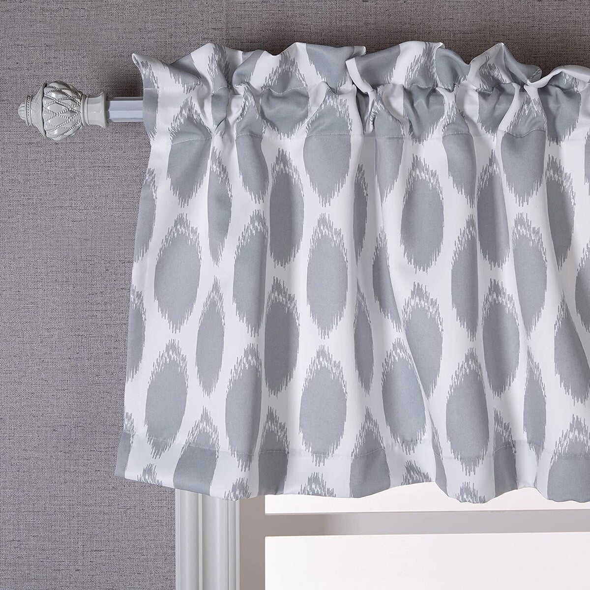 DriftAway Allen Circle Ikat Polka Dot Window Valance