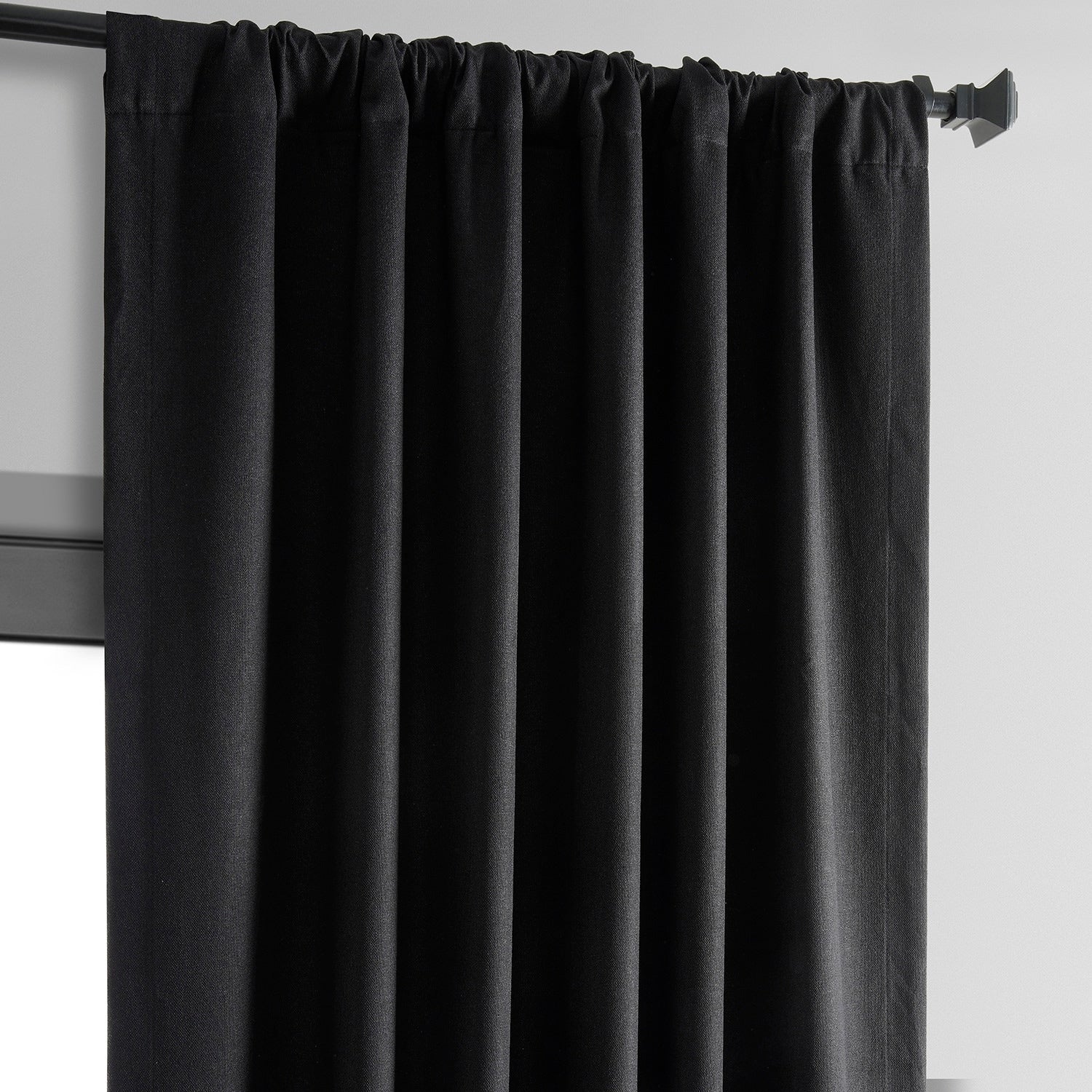 Exclusive Fabrics Vintage Thermal Cross Linen Weave Blackout Curtains (1 Panel)