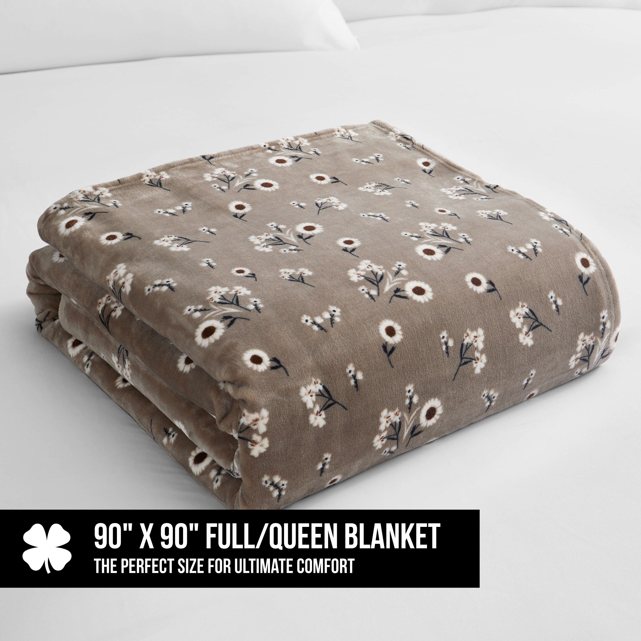 Lucky Brand Daisy Throws Plush 50 x 70 Throw Blanket