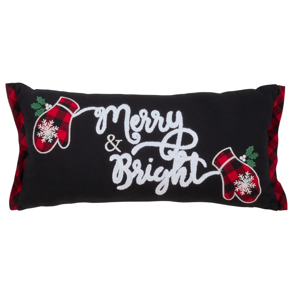 Merry & Bright Chalkboard Design Pillow