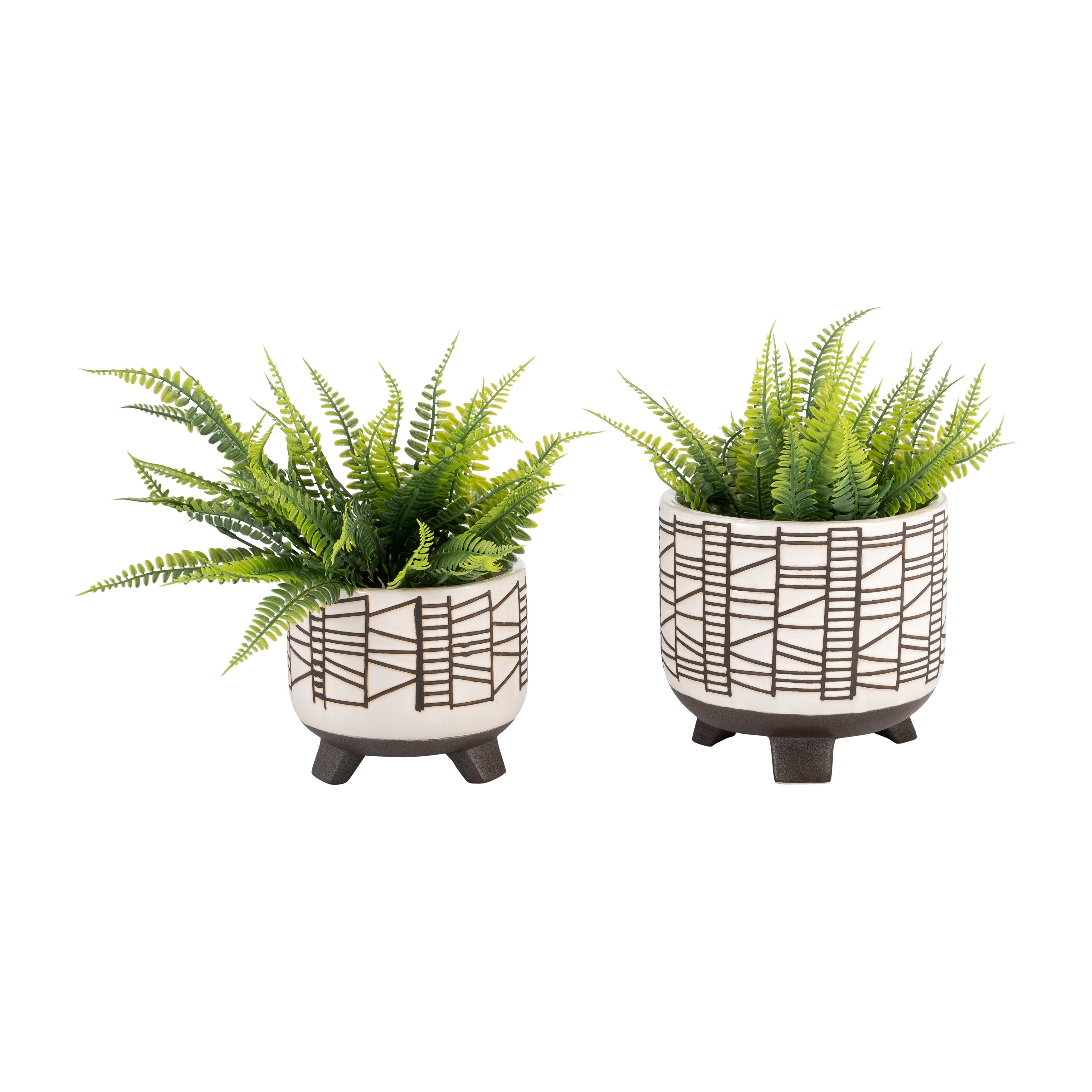 Sagebrook Home Artisan Crafted Ceramic Planter Set