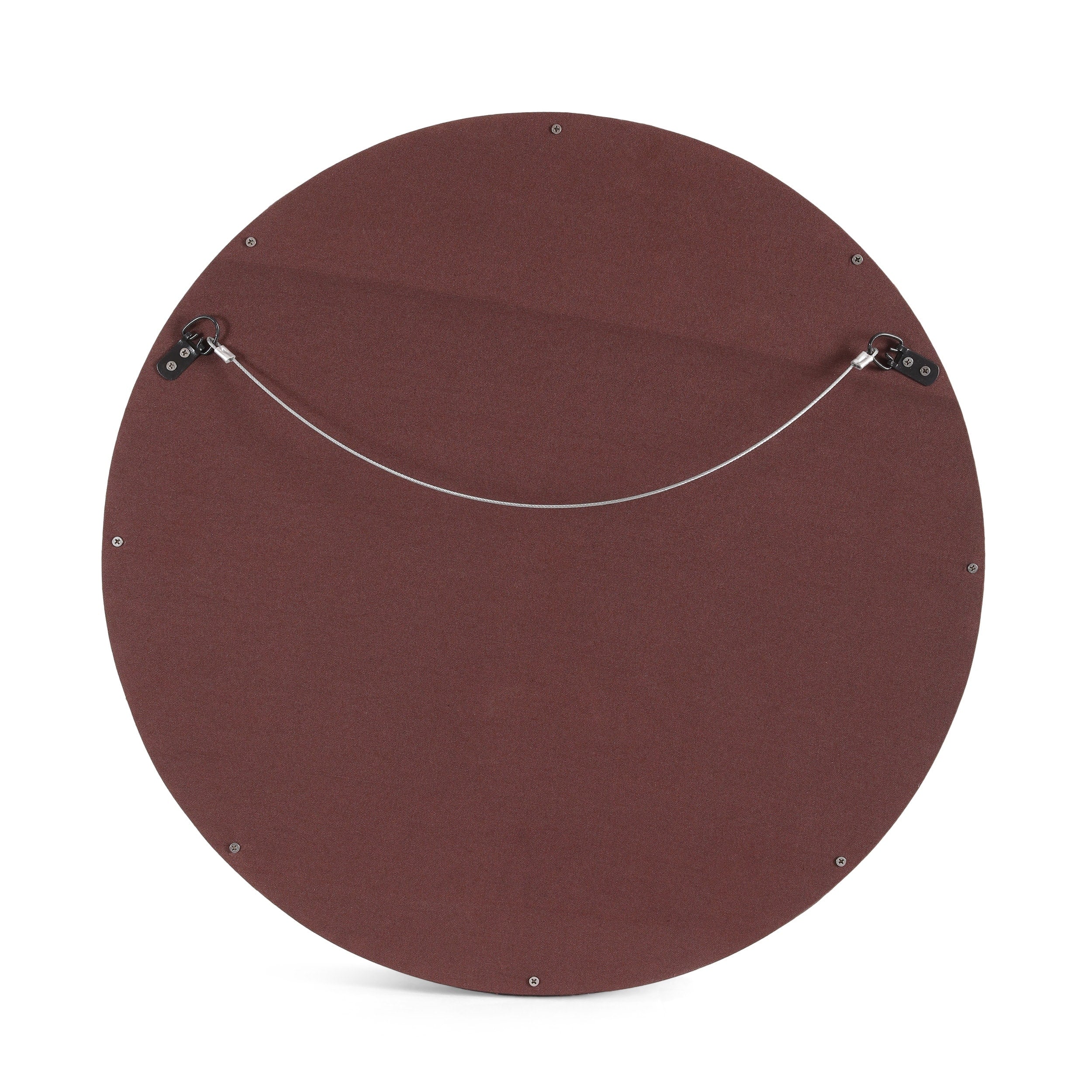 Dodds Indoor Croco Leather Handcrafted Studded Round Wall Mirror by Christopher Knight Home