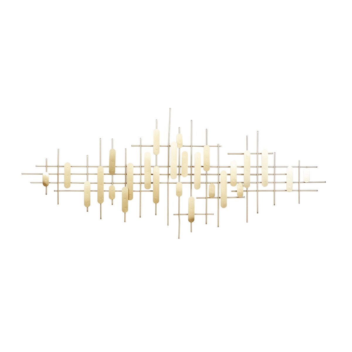 Metal Geometric Geometric Layered Home Wall Decor - Gold - CosmoLiving by Cosmopolitan