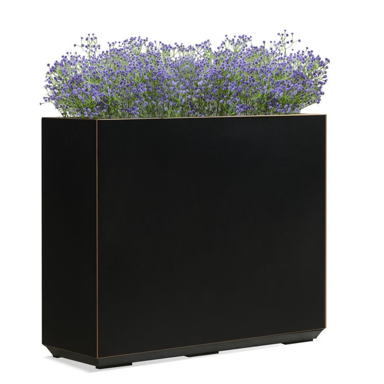 Metallic Heavy Planter for Outdoor Plants, 24.02 H x 30 W x 9.84 D	Tall and Long Metal Divider Planter Box