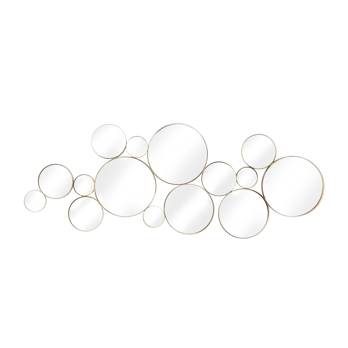 Metal Bubble Cluster Room Wall Mirror - Gold - CosmoLiving by Cosmopolitan