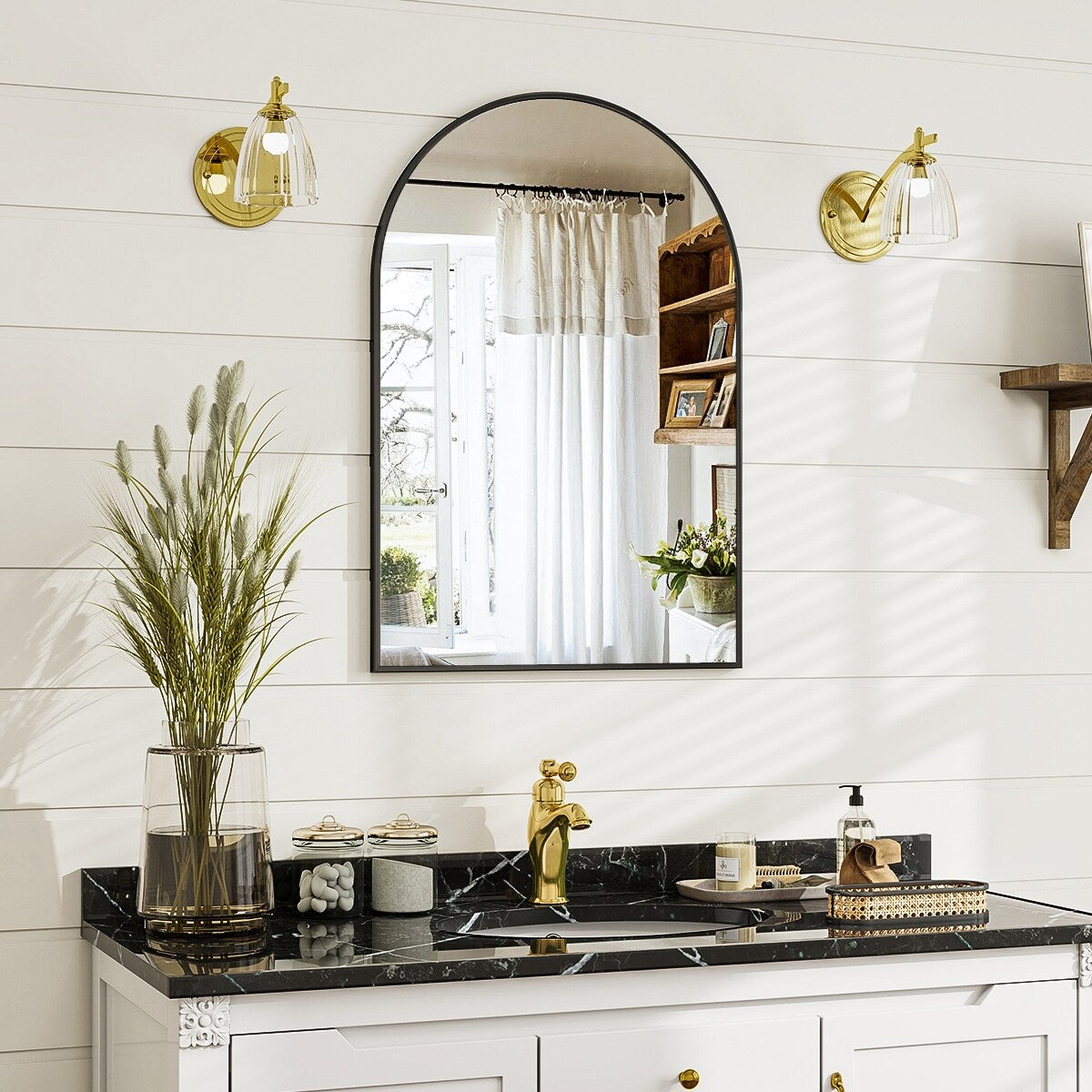 YVANLA Arch Bathroom Wall Mounted Vanity Mirror