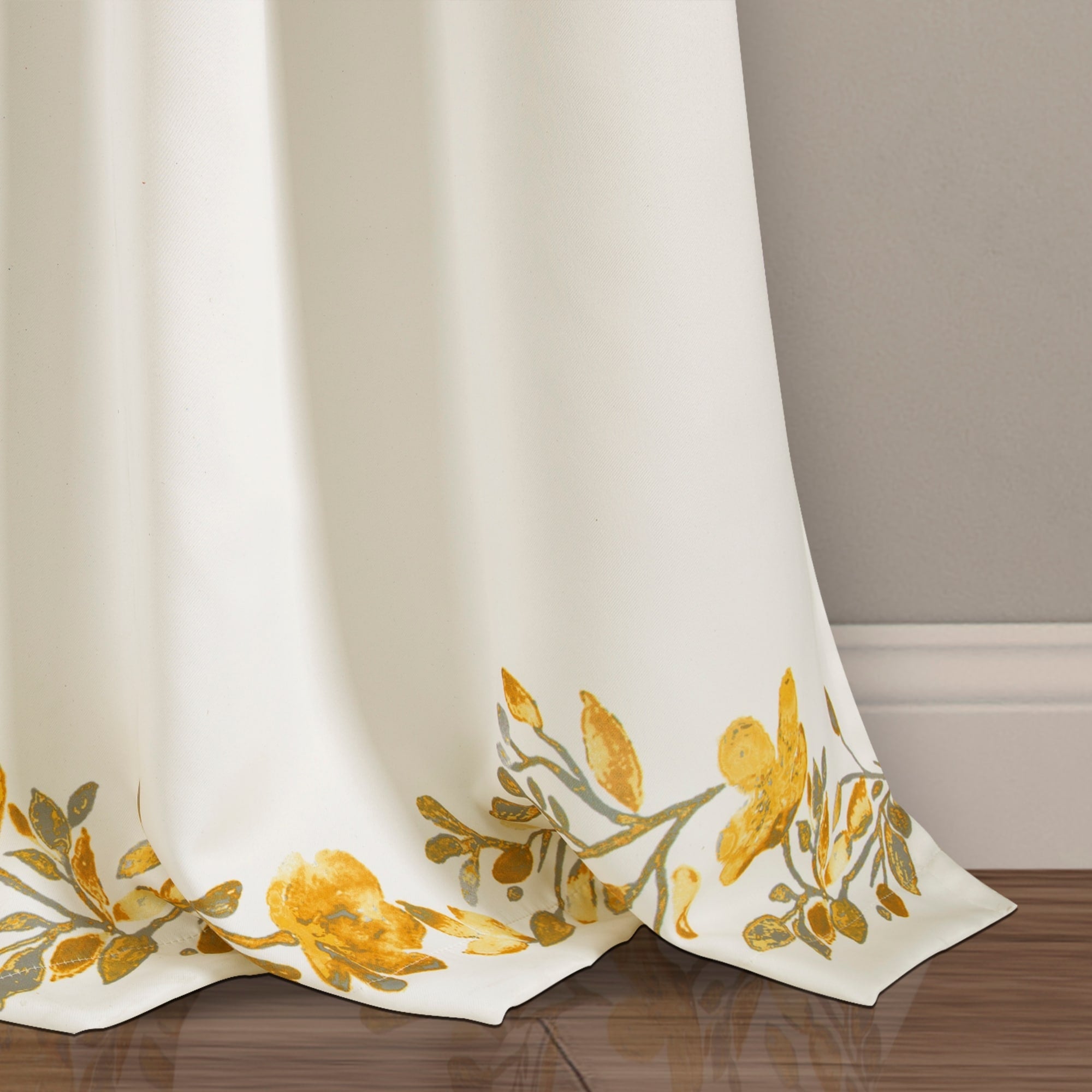 Porch & Den Elcaro Floral Room Darkening Curtain Panel Pair