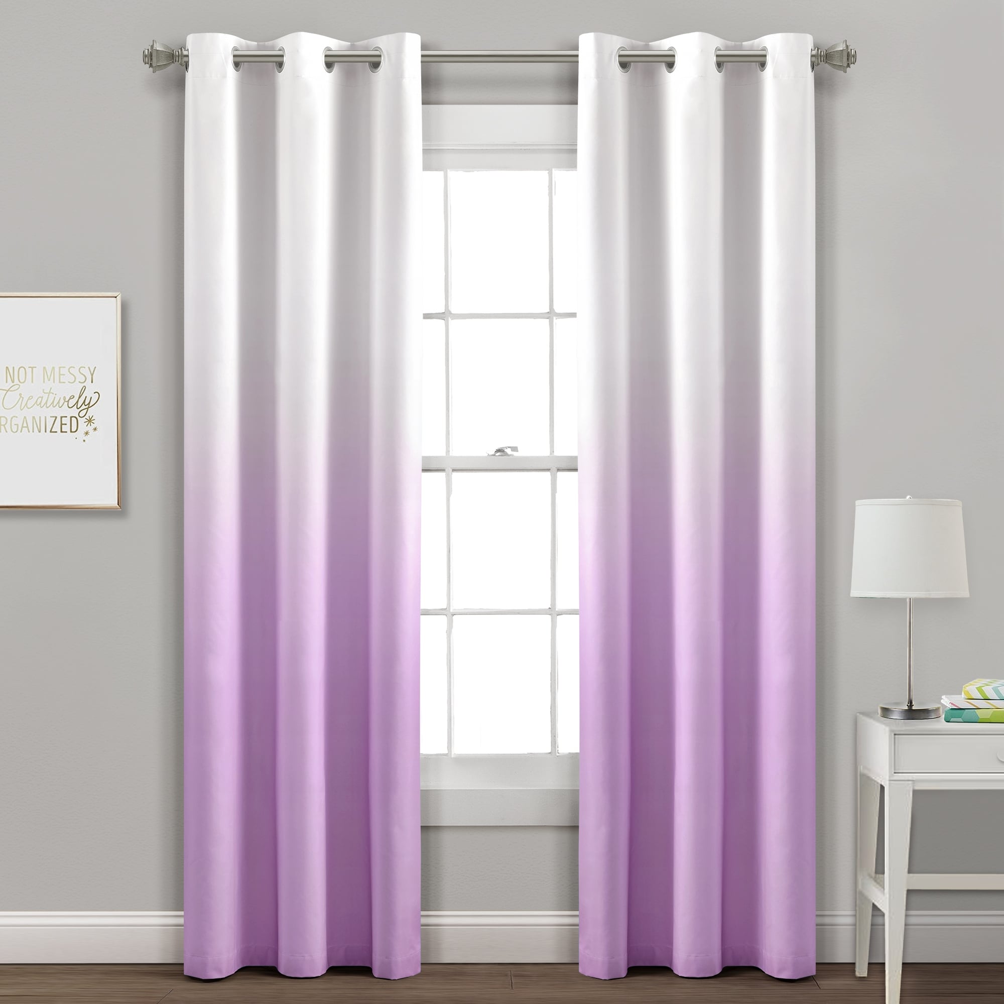 Porch & Den Millbrook Ombre Blackout Grommet Top Curtain Panel Pair