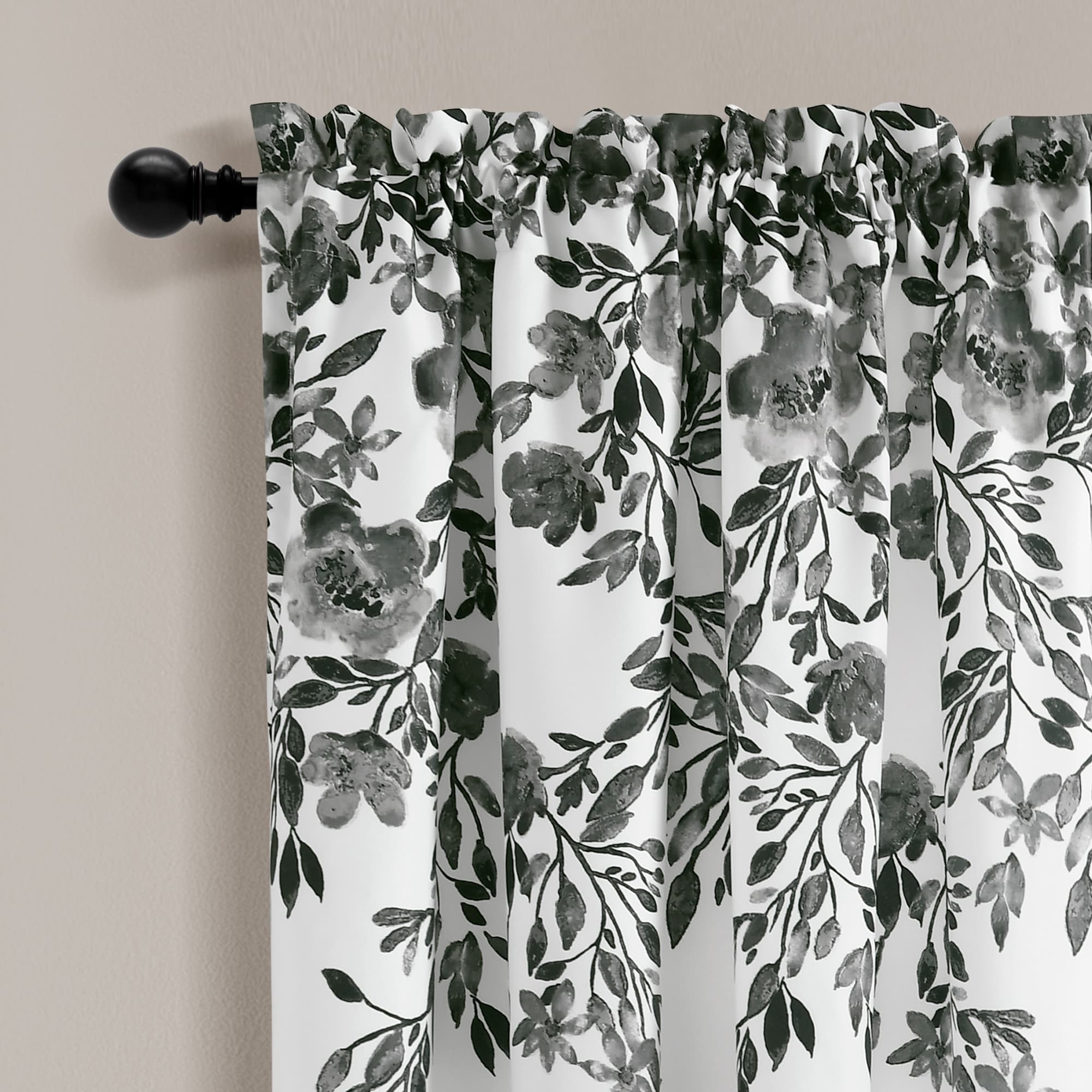 Porch & Den Elcaro Floral Room Darkening Curtain Panel Pair