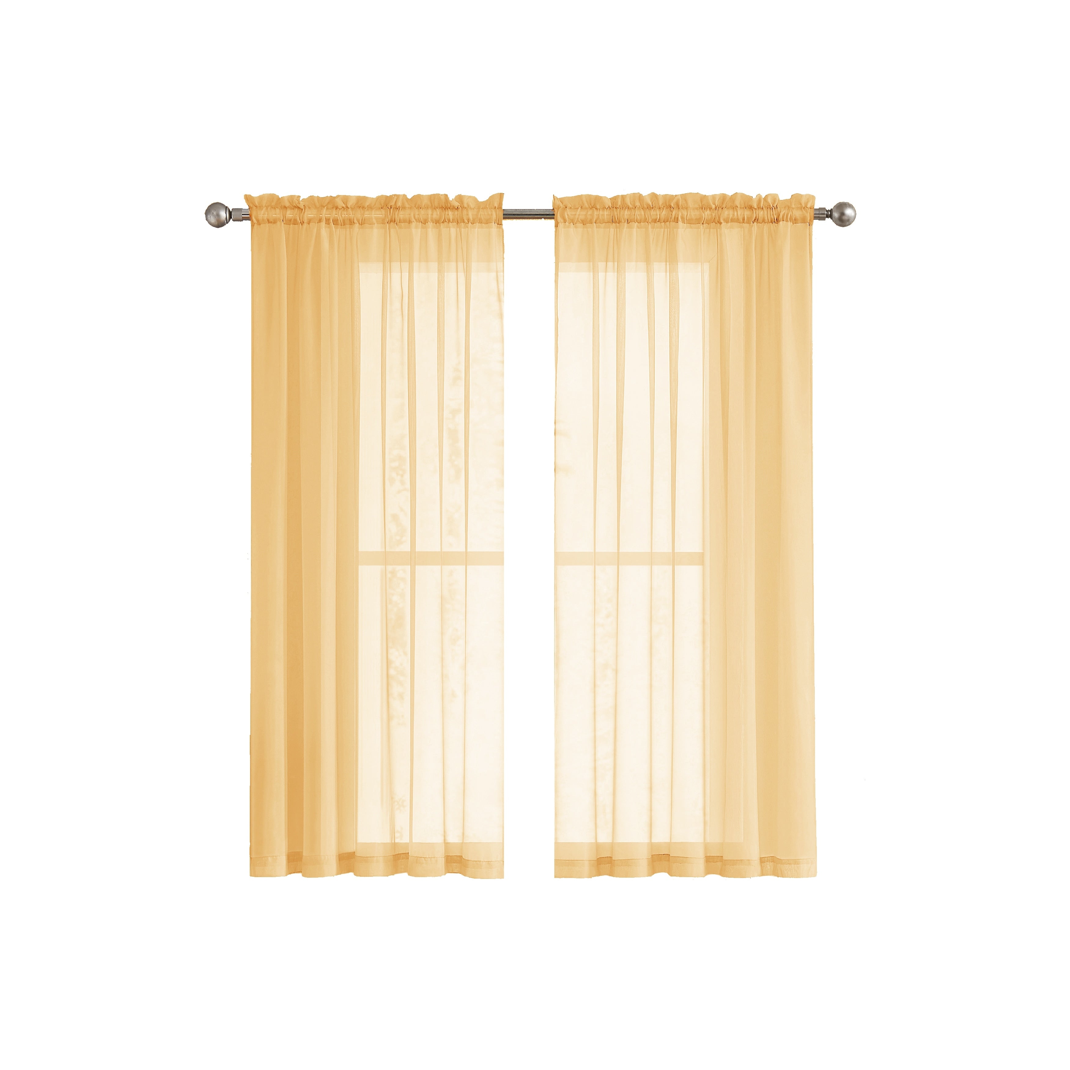 Window Elements Diamond Sheer Voile Extra Wide, 56 Inch Wide. Rod Pocket Curtain Panel