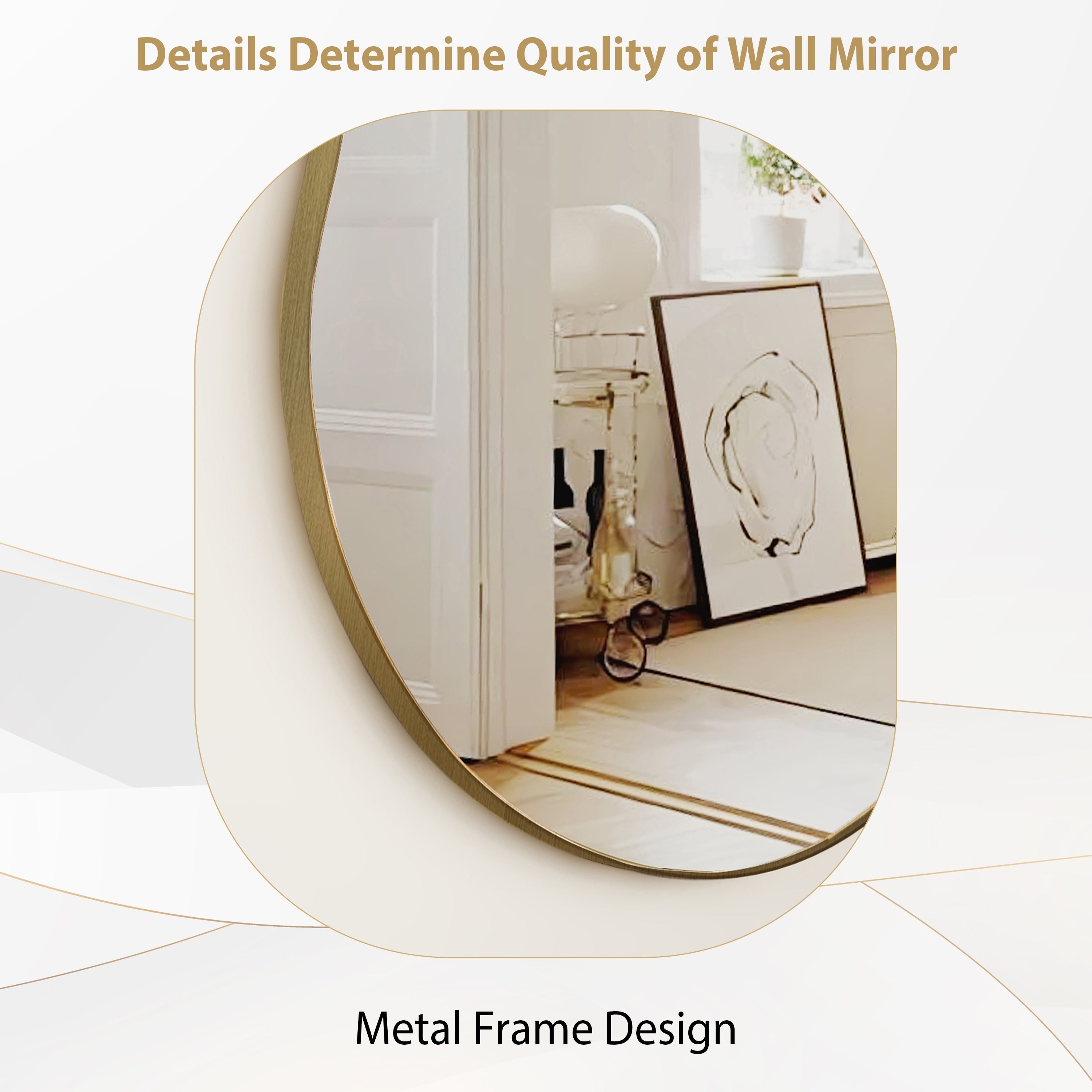 Asymmetrical Wavy Antique Accent Wall Mirror