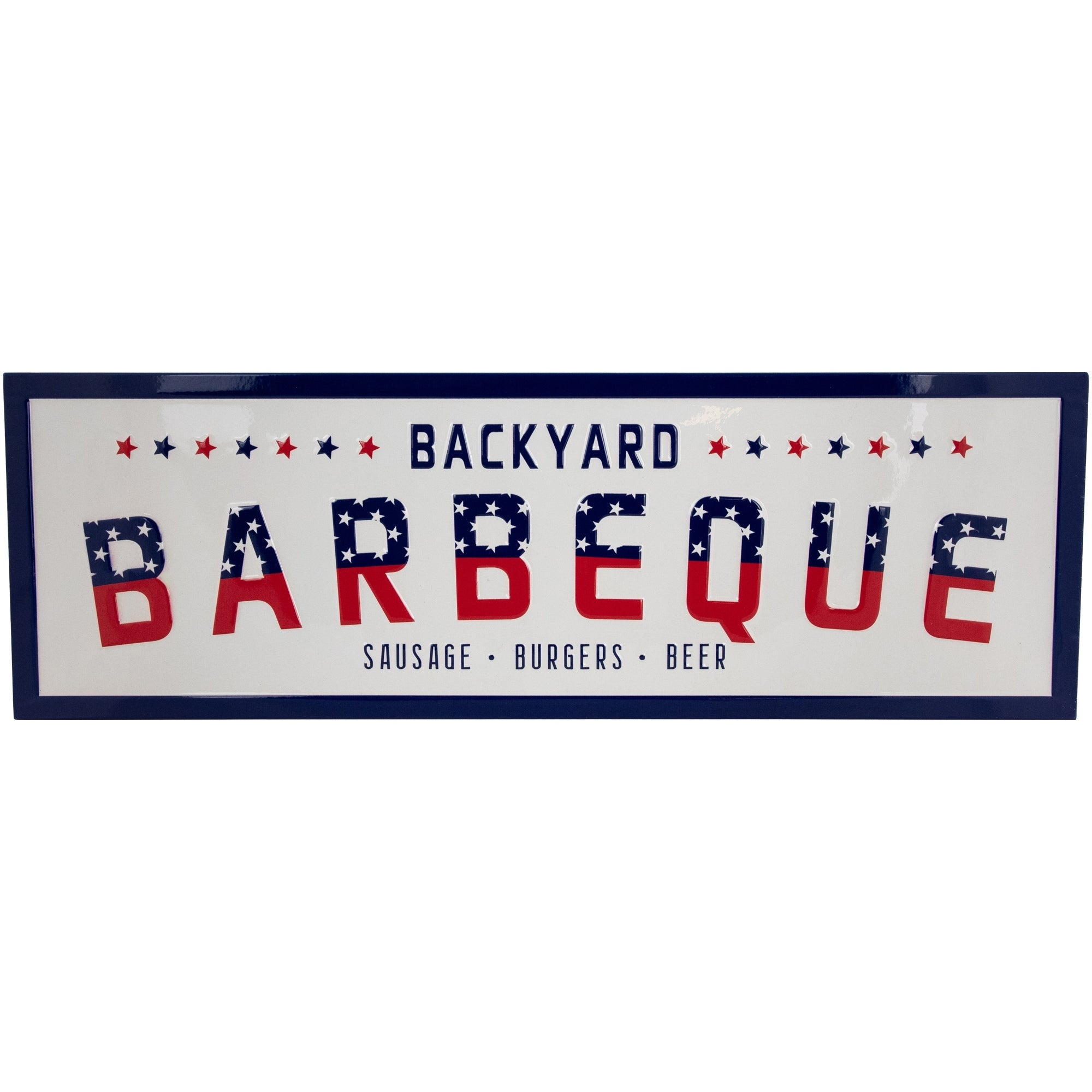 Backyard Barbeque Americana Metal Wall Sign - 23