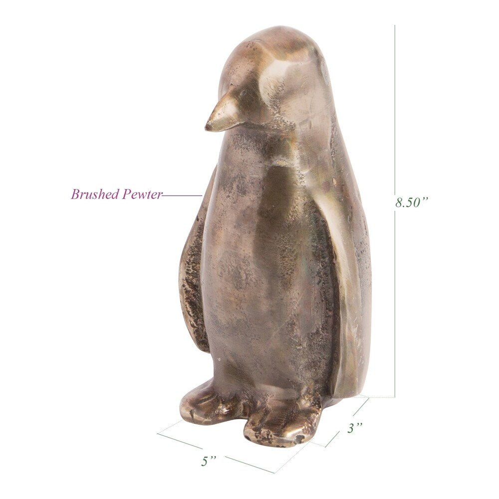 Mr. Popper Brushed Pewter Penguin Figurine