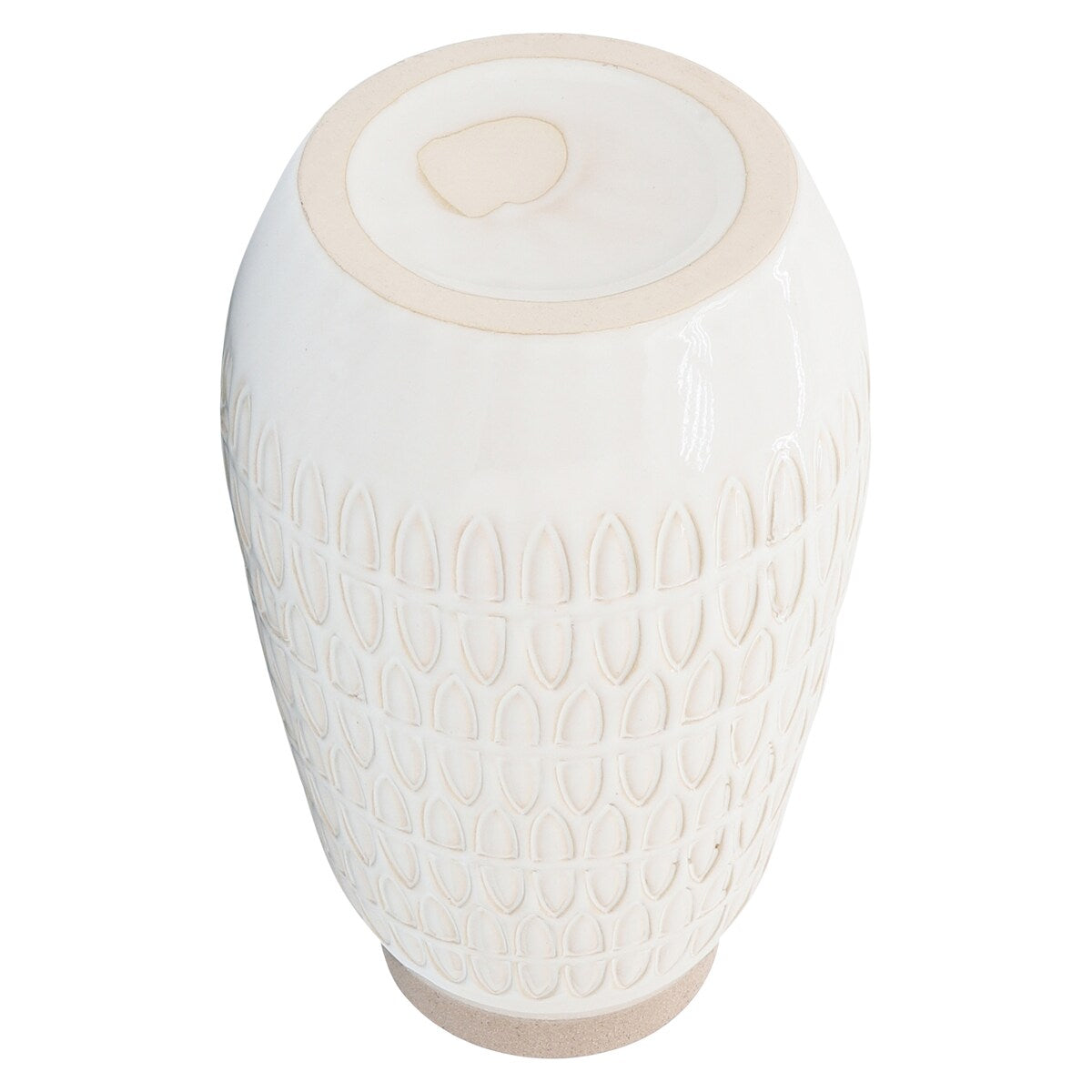 Sagebrook Home Textured Ceramic Carved Vase