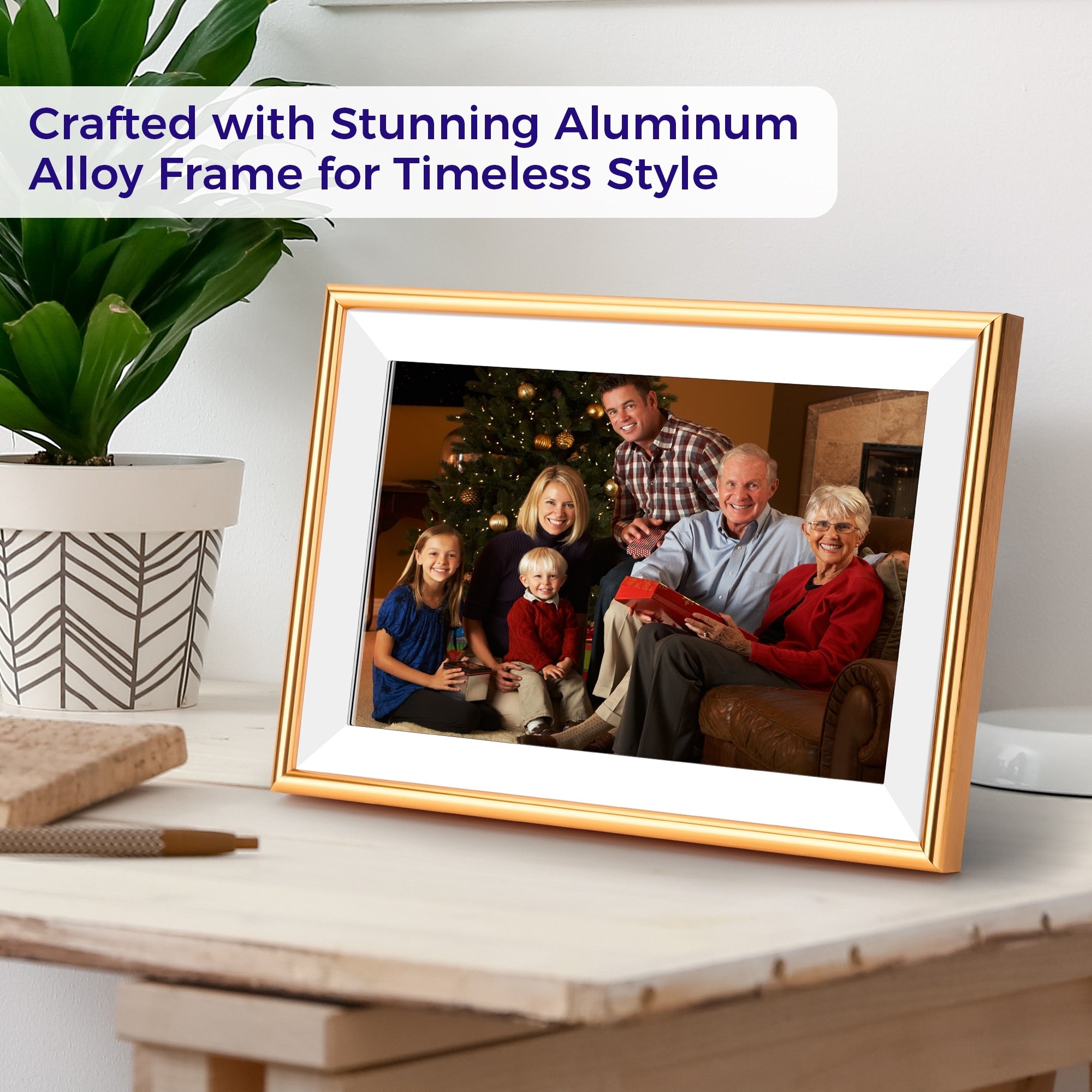 10.1 WiFi Frameo Digital Picture Photo Frame - Aluminum Frame