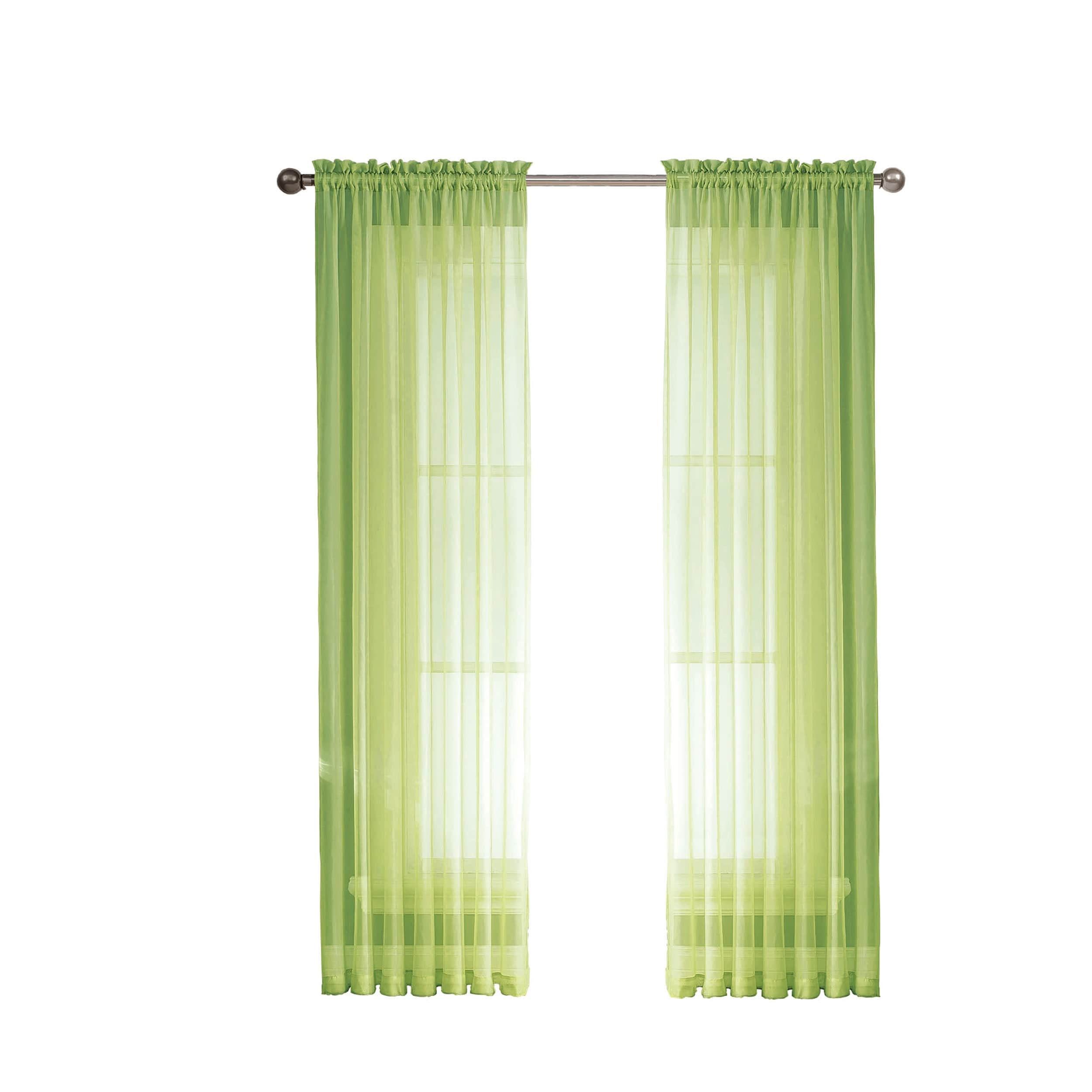 Window Elements Diamond Sheer Voile Extra Wide, 56 Inch Wide. Rod Pocket Curtain Panel