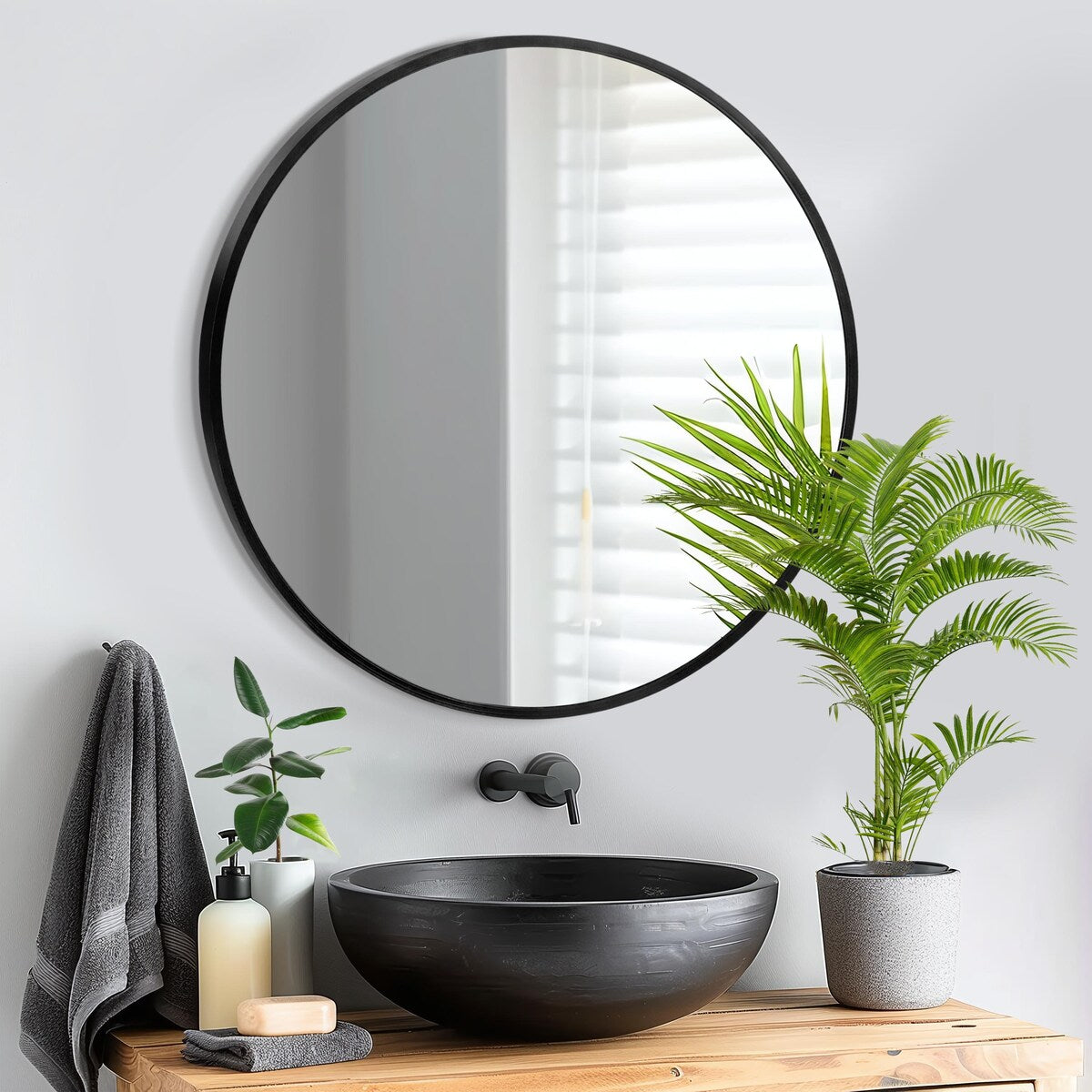 Round Mirror Wall Decor Round Mirror Bathroom Metal Frame