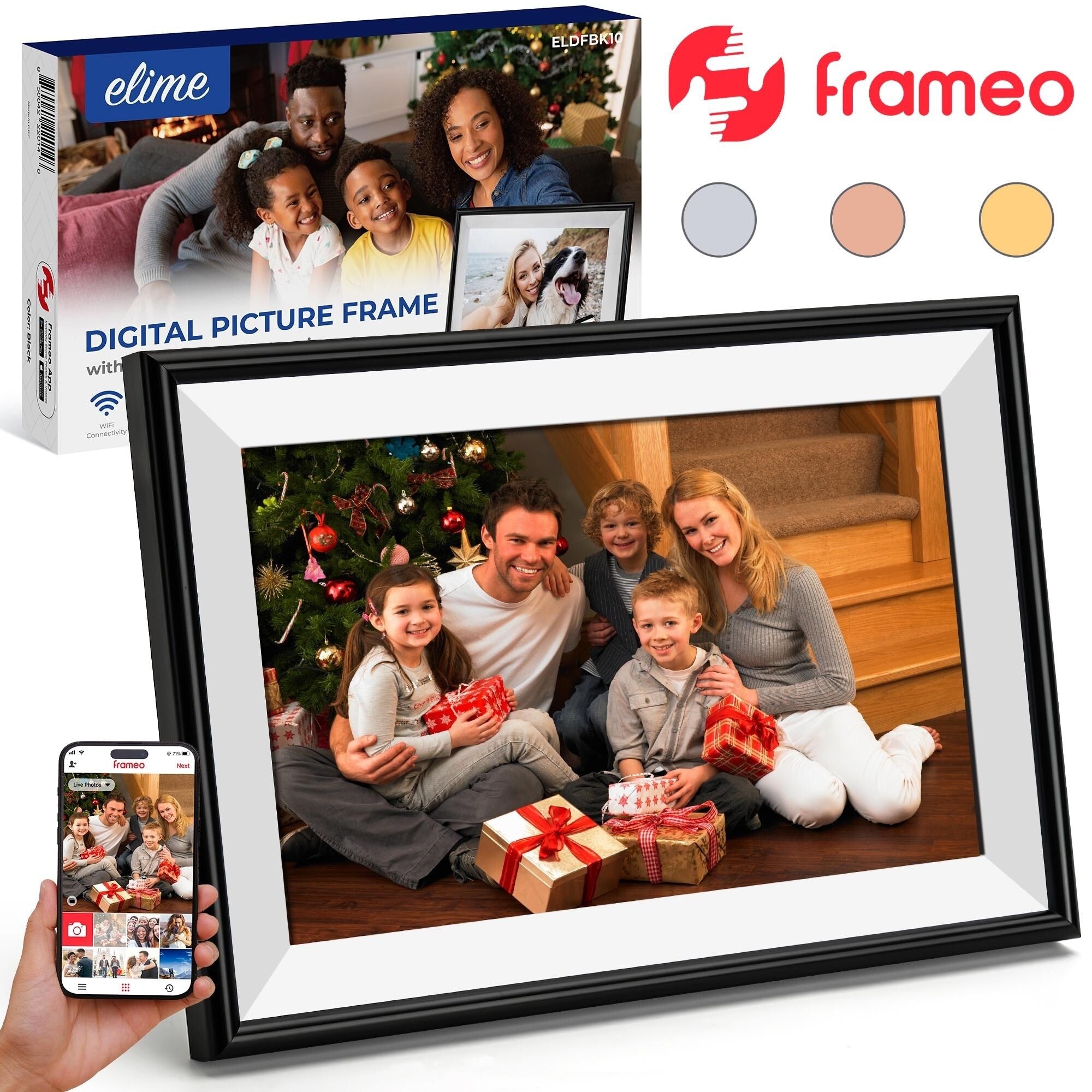 10.1 WiFi Frameo Digital Picture Photo Frame - Aluminum Frame