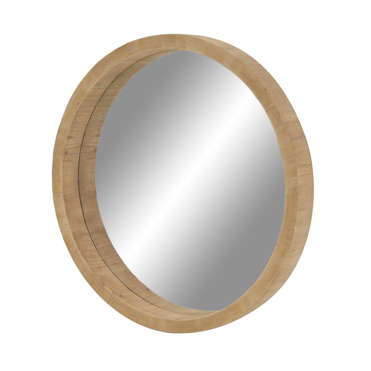 Wood Minimalistic Room Wall Mirror - Brown - Roche River Decor