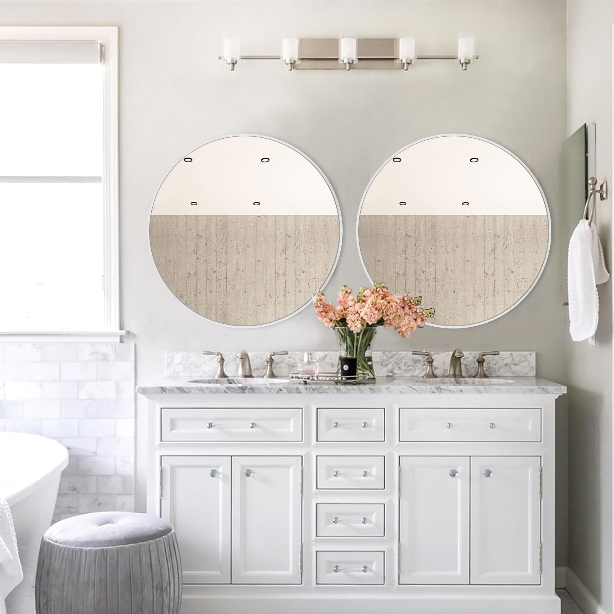 Modern Bathroom Wall Mounted Round Vanity Mirror