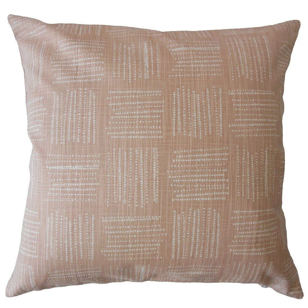 Maceo Geometric Throw Pillow Blush